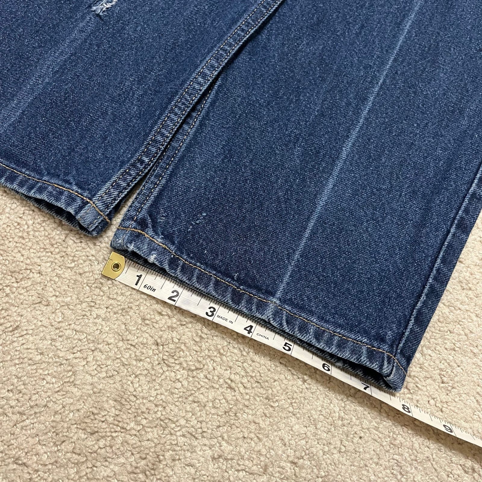 Tommy Jeans Tommy Hilfiger Denim Y2K Baggy Faded Blue Jeans 33Wx32.5L Size US 33 - 6 Thumbnail