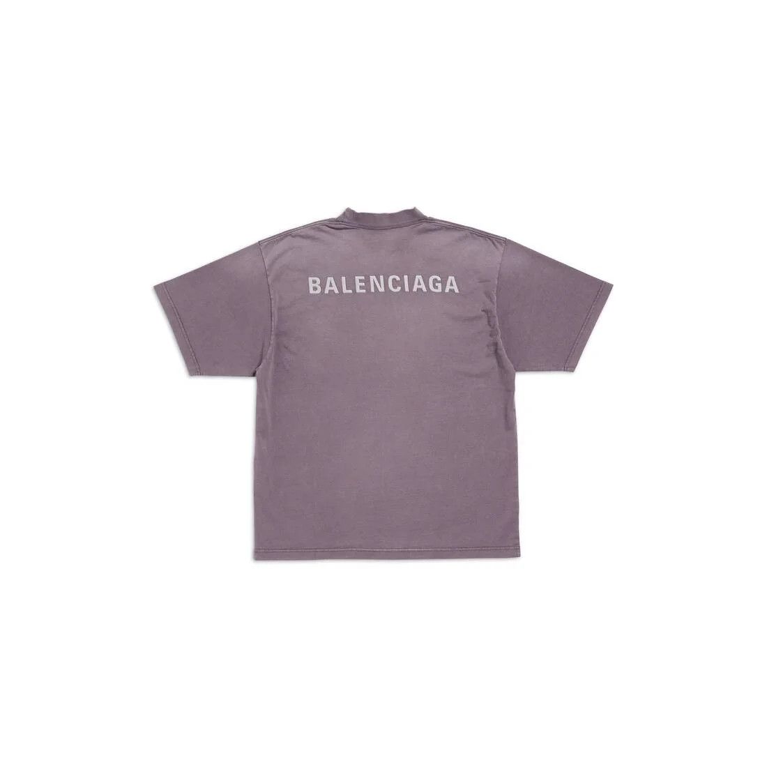 Balenciaga o1bcso1str0326 Back T-Shirt Medium Fit in Faded Purple Size US L / EU 52-54 / 3 - 2 Thumbnail