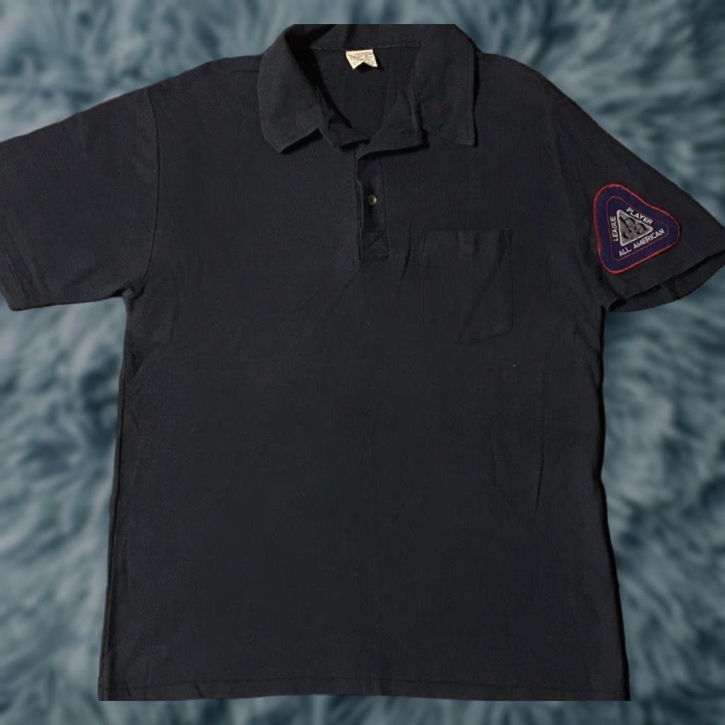 Vintage VINTAGE Mis Que Bar Faded Polo Shirt L USA Blue Striped Bar Bowling Billiards 80s 90s Grunge USA Mens Size US L / EU 52-54 / 3 - 1 Thumbnail
