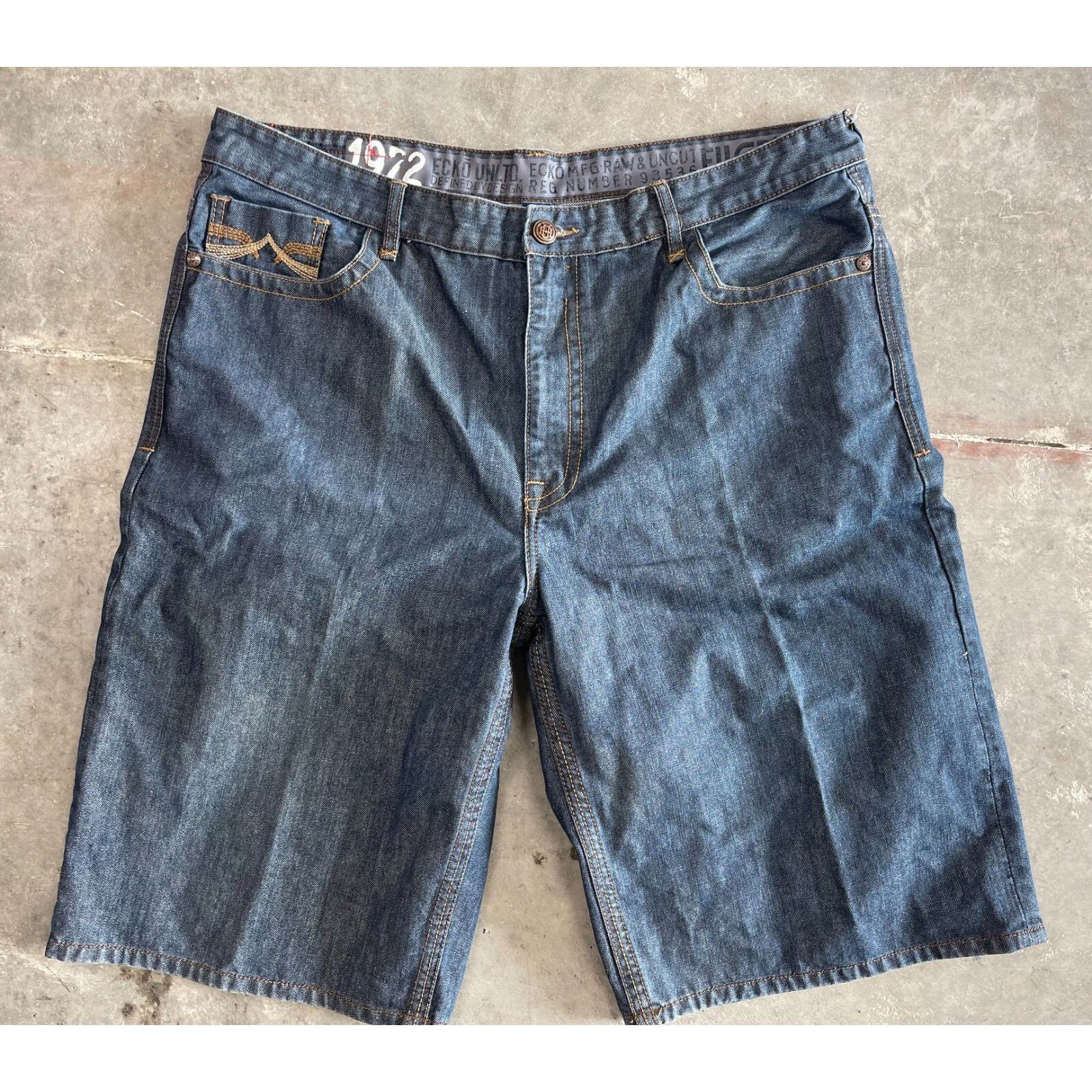 Ecko Unltd. VTG Y2K 90S ECKO UNLTD BLUE DENIM JEAN SHORTS JORTS BAGGY SK Size US 42 / EU 58 - 6 Thumbnail
