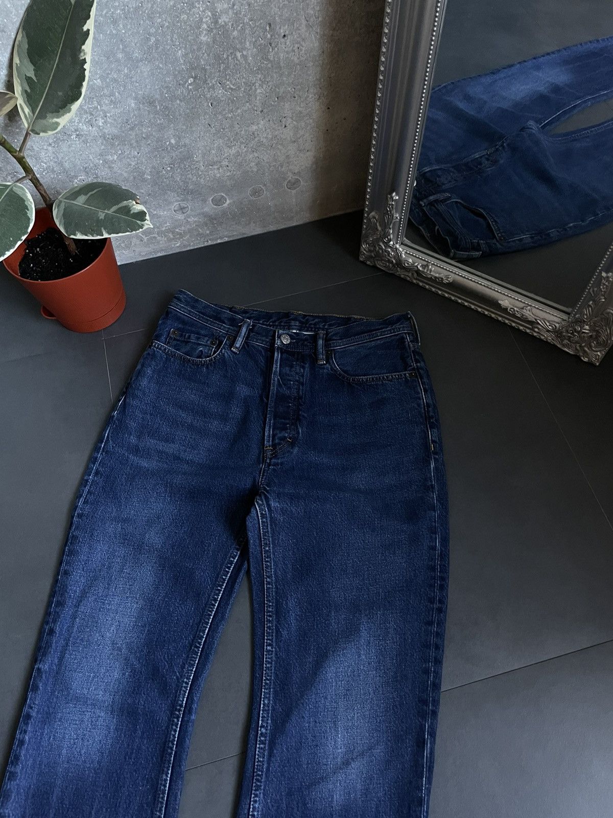 Acne Studios Acne Studios Bla Konst Log Dark Blue Jeans Y2K Size US 28 / EU 44 - 3 Thumbnail