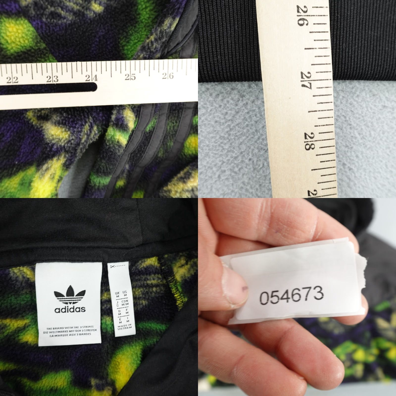 Adidas adidas Hoodie Mens Medium Black Originals Trefoil Hybrid Fleece Sweatshirt Size US M / EU 48-50 / 2 - 8 Thumbnail