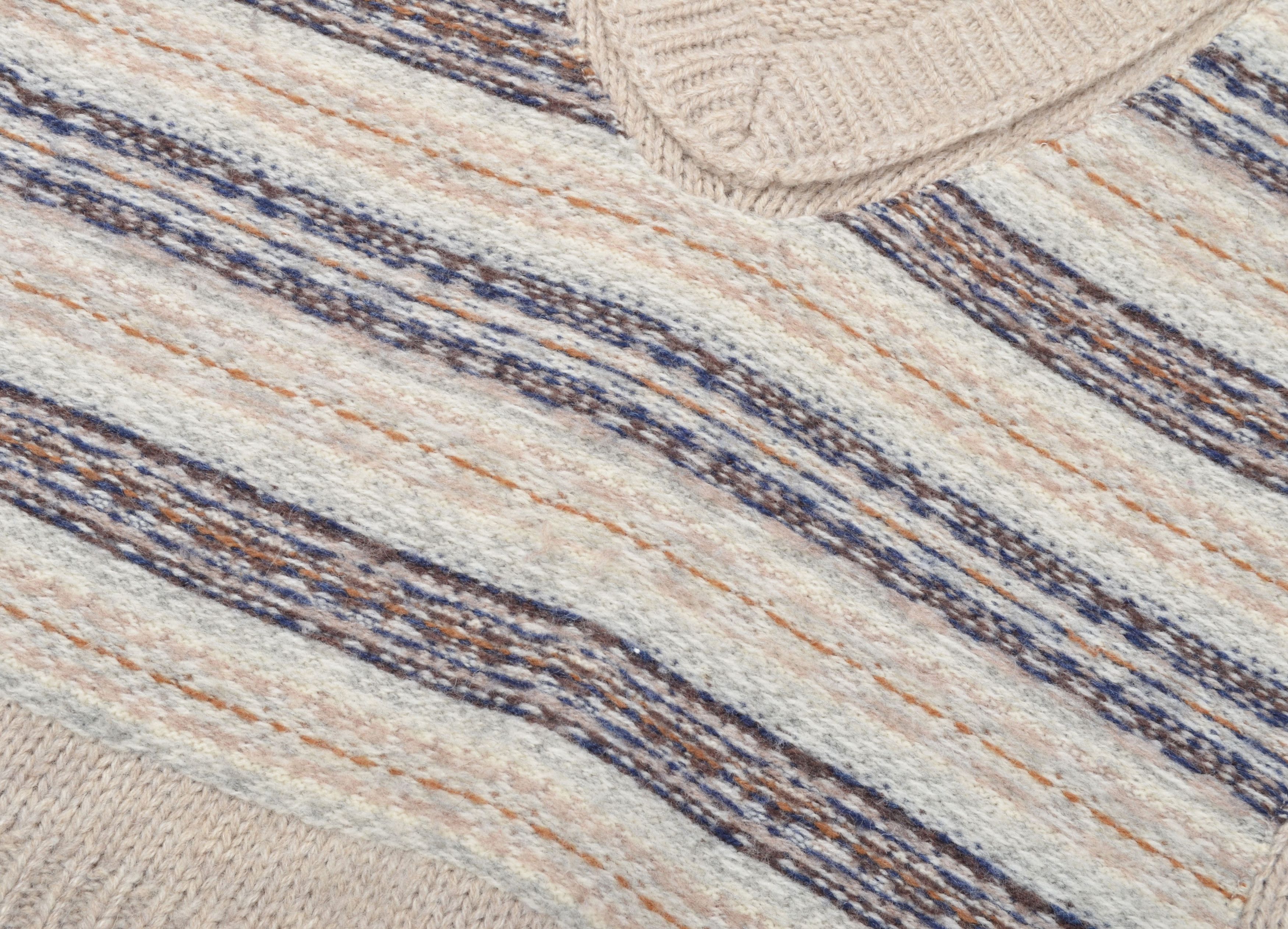 Designer × Tory Burch Tory Burch Striped Sleeves Wool Alpaca Blend B-Neck Sweater Size S / US 4 / IT 40 - 7 Thumbnail