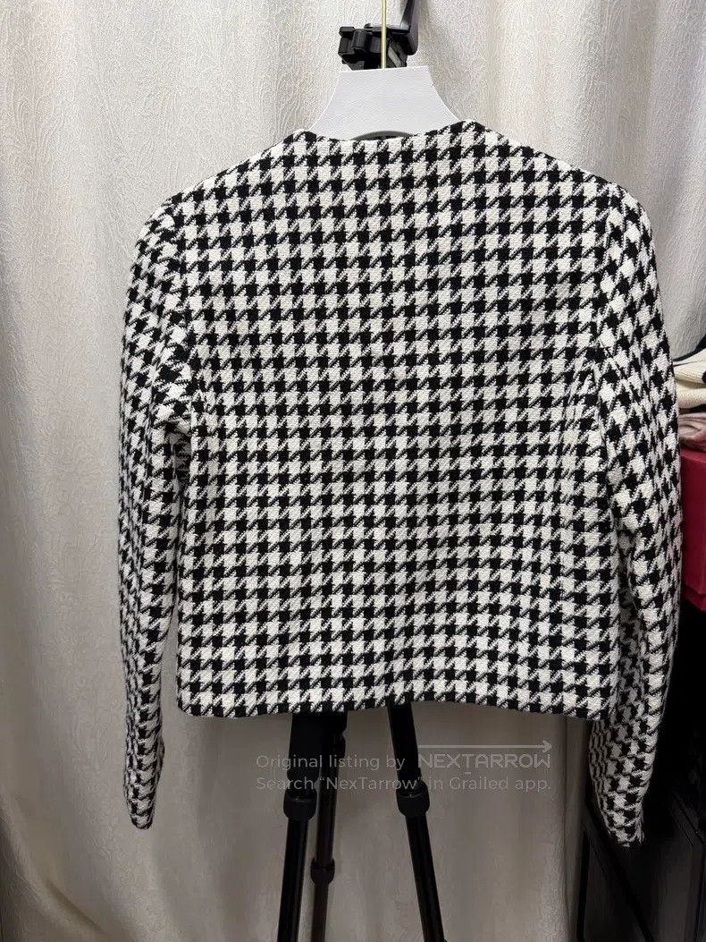 Versace Versace Black and white houndstooth small fragrant jacket Size S / US 4 / IT 40 - 2 Thumbnail