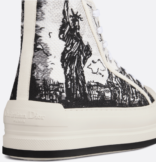 Dior o1w1db10625 High-Top Platform Sneakers in White/Black Size US 7 / IT 37 - 3 Thumbnail