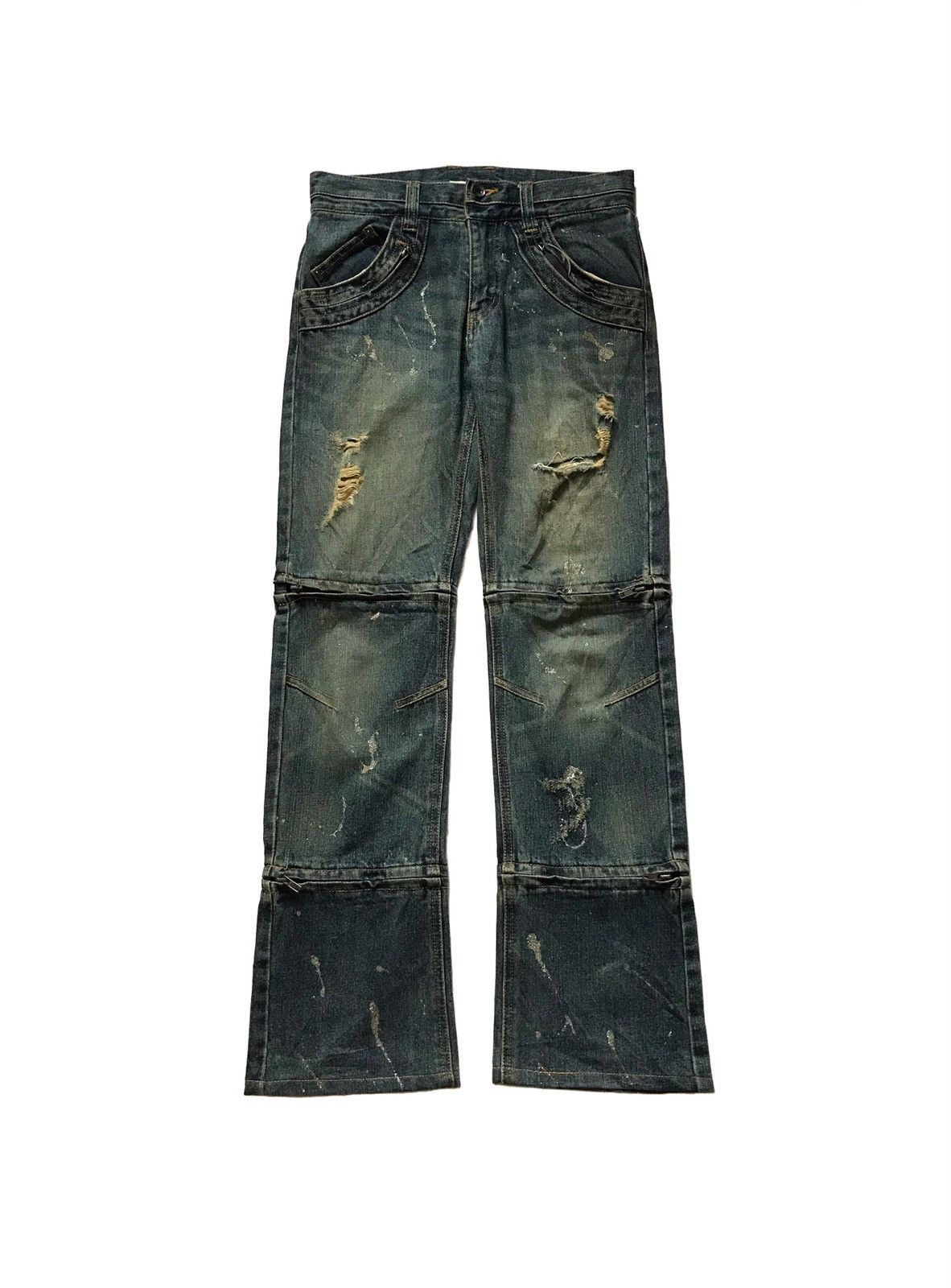semanticdesign SEMANTIC DESIGN ZIPPER DISTRESSED JEANS Size US 30 / EU 46 - 2 Thumbnail