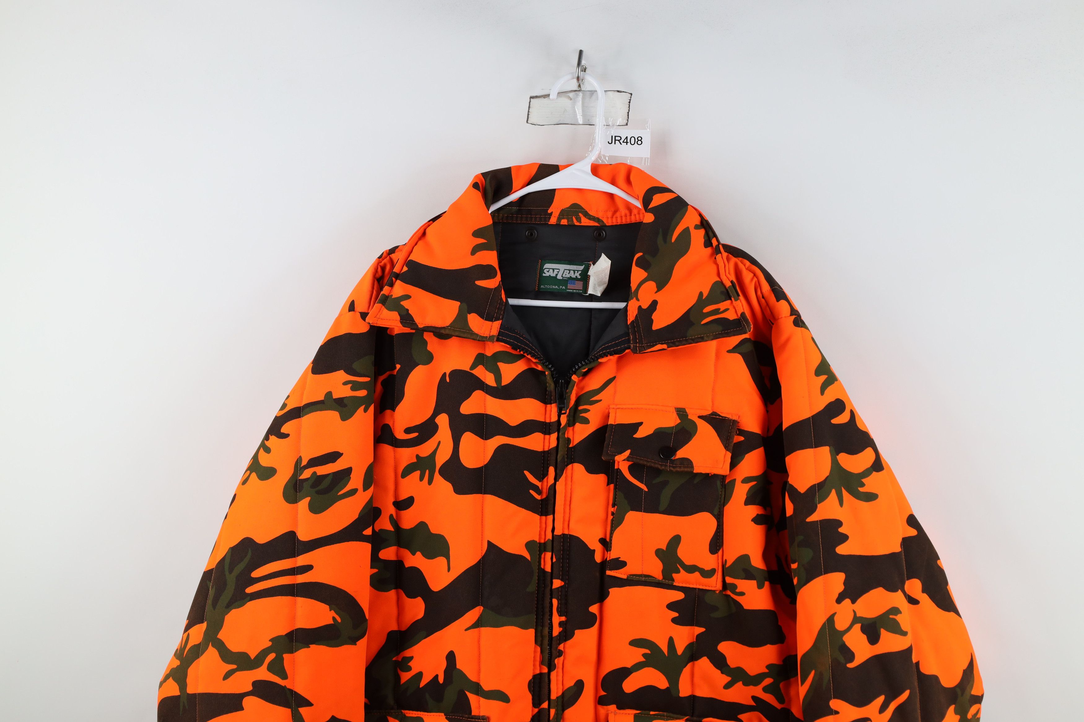 Vintage Vintage 90s Streetwear Hunting Jacket Blazer Orange USA Size US XL / EU 56 / 4 - 2 Thumbnail
