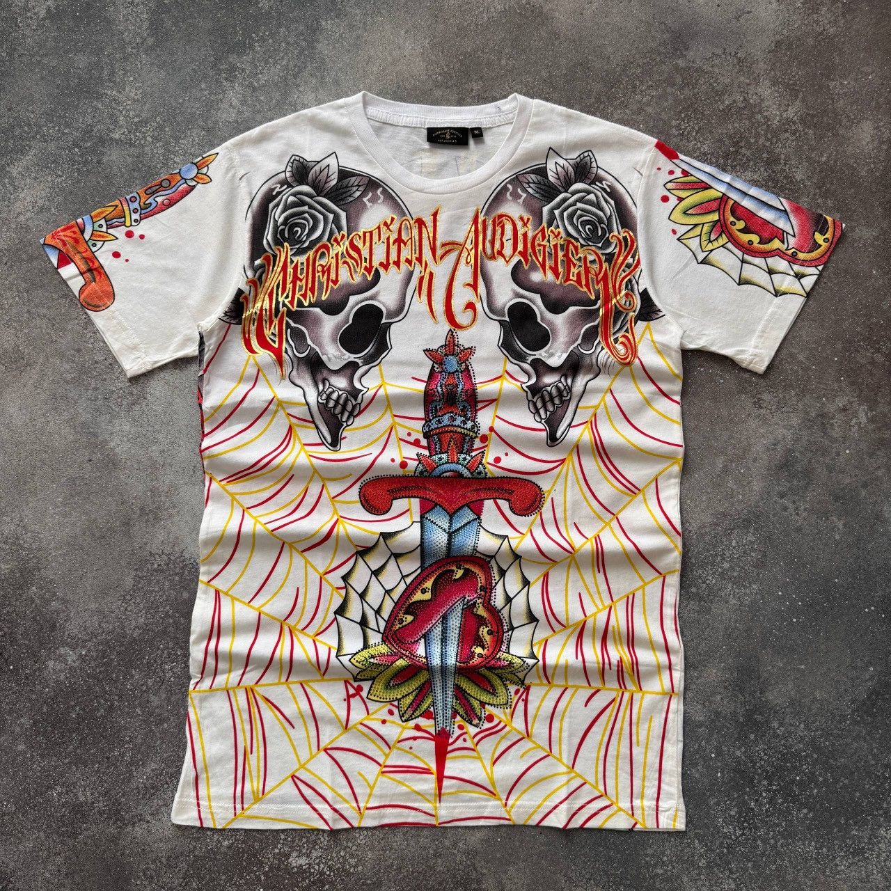Christian Audigier (Ed Hardy) Rhinestones Y2K T-Shirt