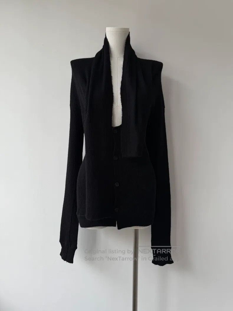 Yohji Yamamoto Yohji Yamamoto size 3 16SS Show Shaped Rib Collar Wool Card Size L / US 10 / IT 46 - 2 Thumbnail
