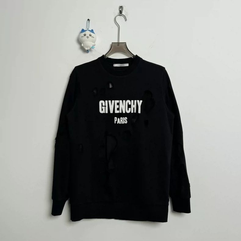 Givenchy Givenchy Oversized hole lettering logo sweatshirt 2505-Next Size US XS / EU 42 / 0 - 1 Thumbnail