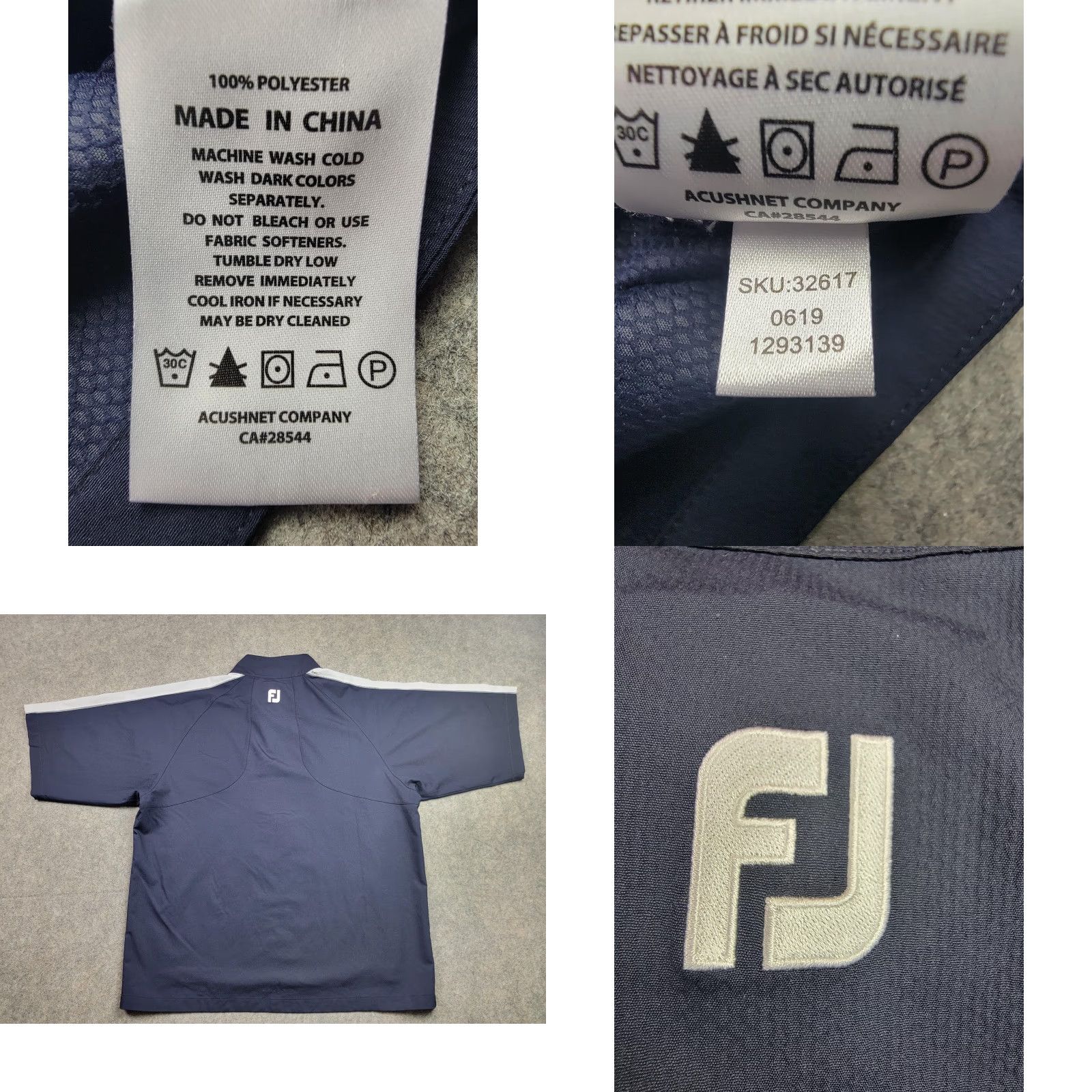 Footjoy FootJoy Jacket Mens Large Blue Half Zip Golf Windbreaker FJ Fleece Pullover Size US L / EU 52-54 / 3 - 8 Thumbnail