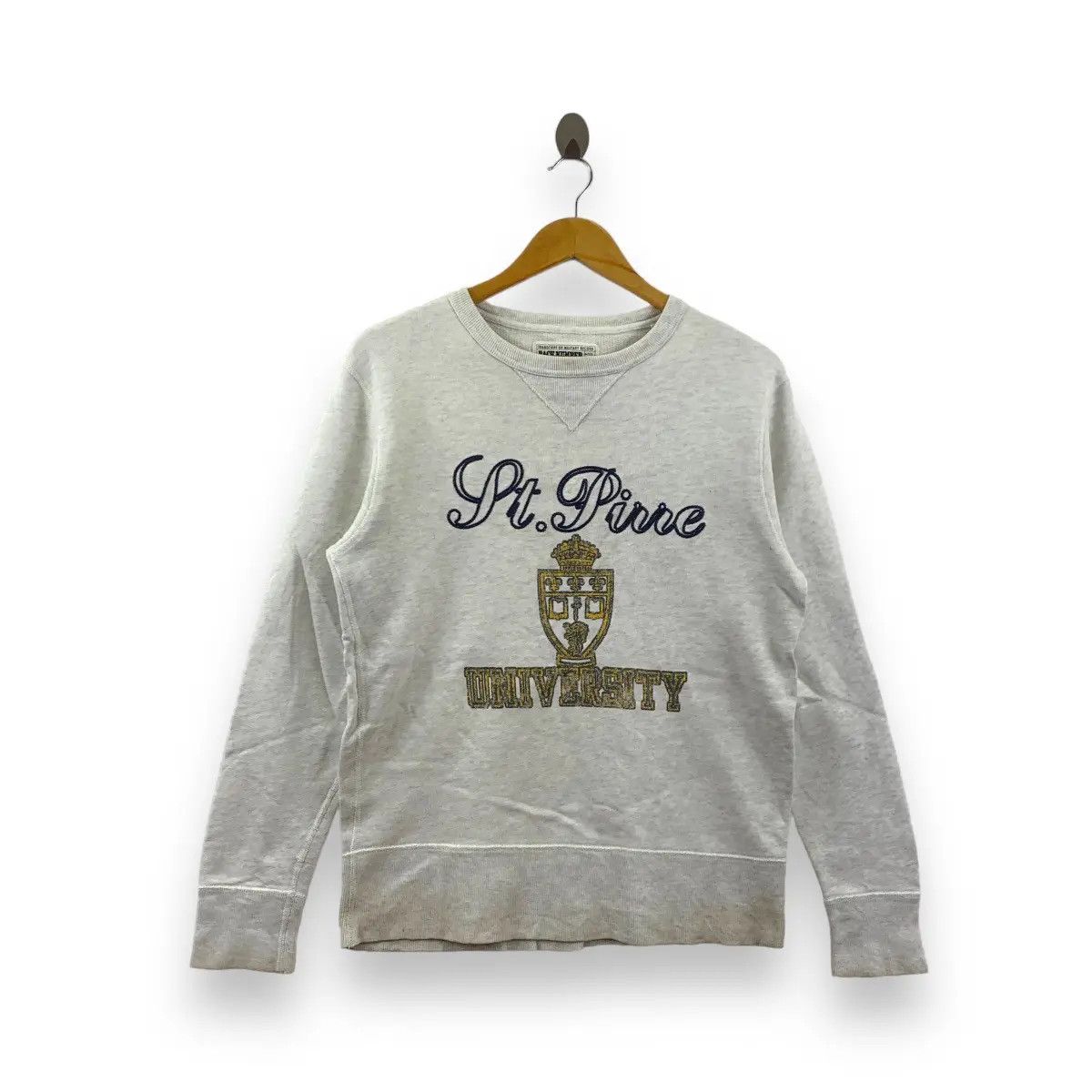 Vintage Vintage ST. PIERRE UNIVERSITY Printed Logo Sweatshirt Size S / US 4 / IT 40 - 1 Thumbnail