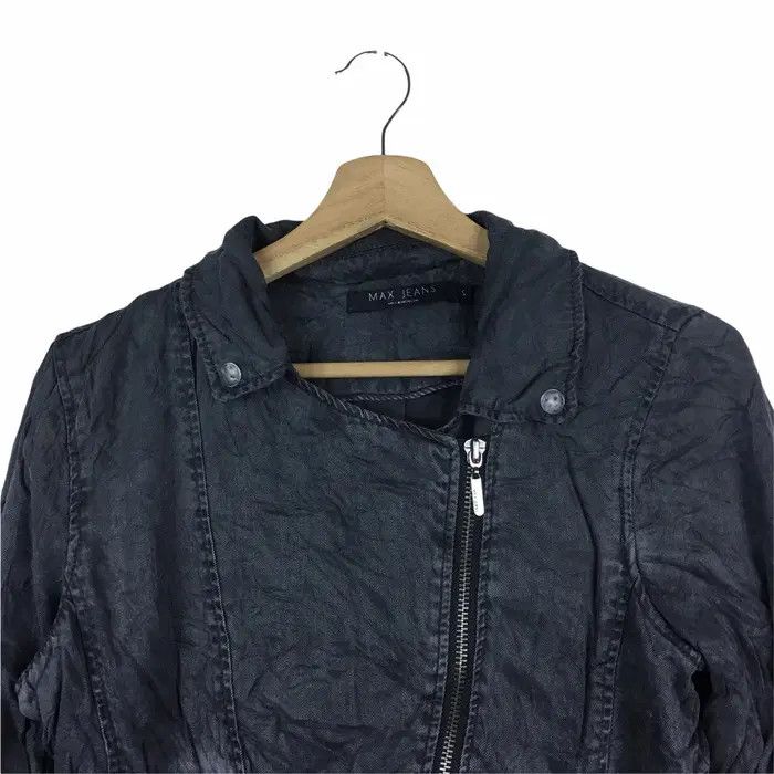 Vintage MAX JEANS MOTORCYCLE Denim Jacket Windbreaker Rocker Punk Size US S / EU 44-46 / 1 - 2 Thumbnail