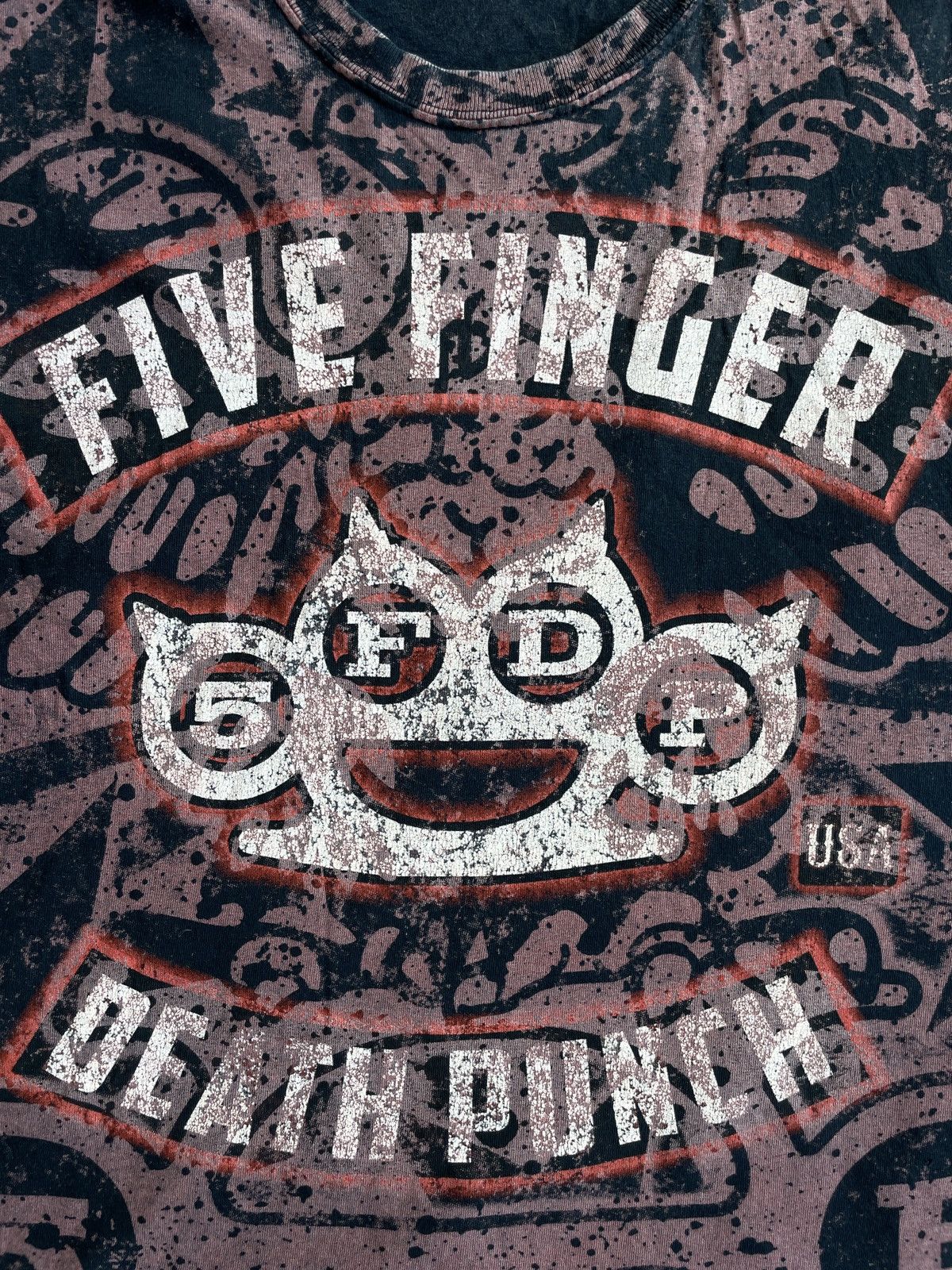 Gildan Five Finger Death Punch Merch Full Printed T-Shirt Size US L / EU 52-54 / 3 - 2 Thumbnail