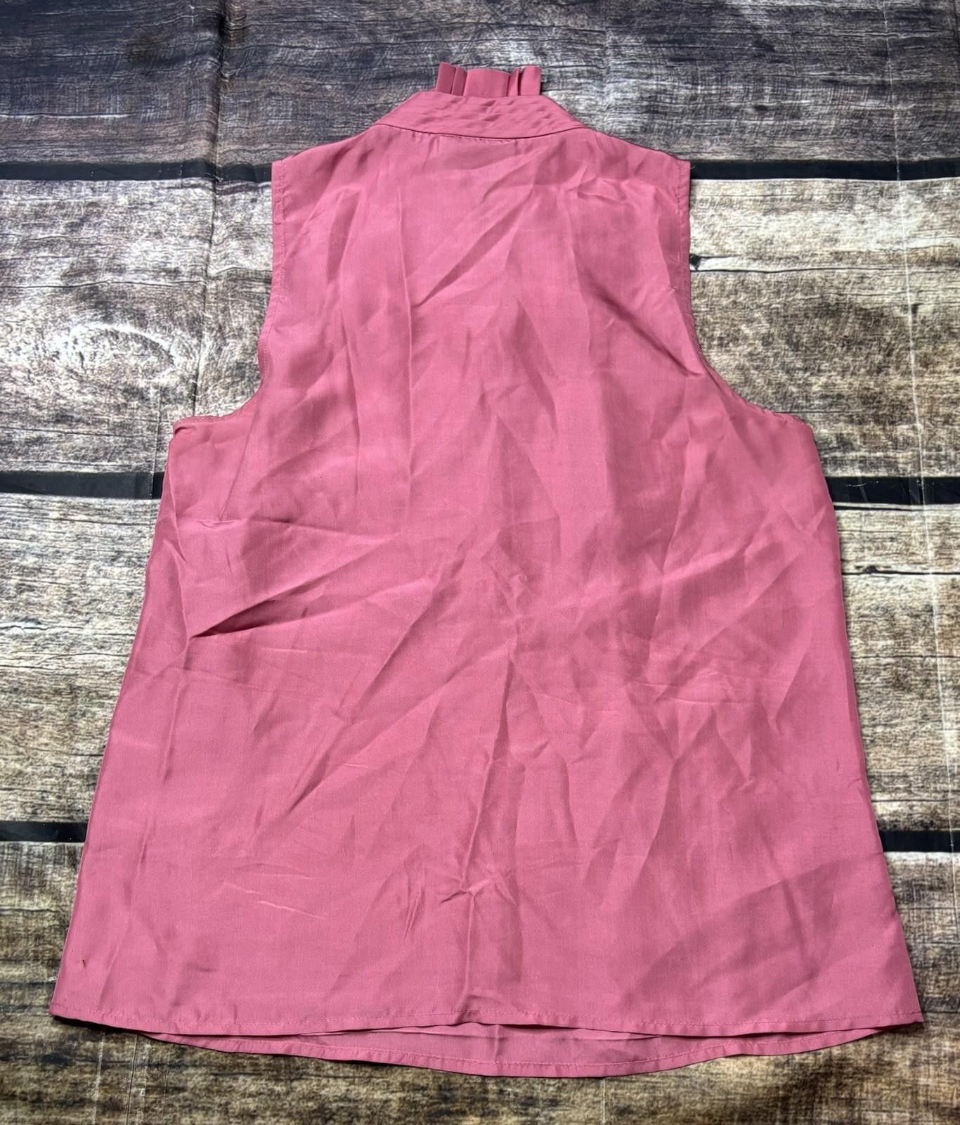 Kendrick Lamar Kenar Top Womens S Silk Ruffle Sleeveless Pink Oversized Size S / US 4 / IT 40 - 3 Thumbnail