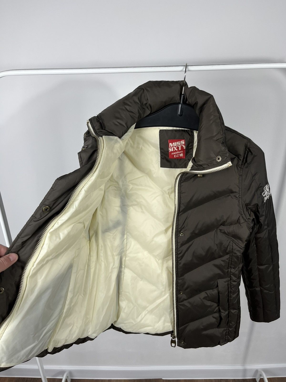 Miss Sixty Miss Sixty Women’s Puffer Jacket Brown Quilted Zip Up XS Size XS / US 0-2 / IT 36-38 - 7 Thumbnail