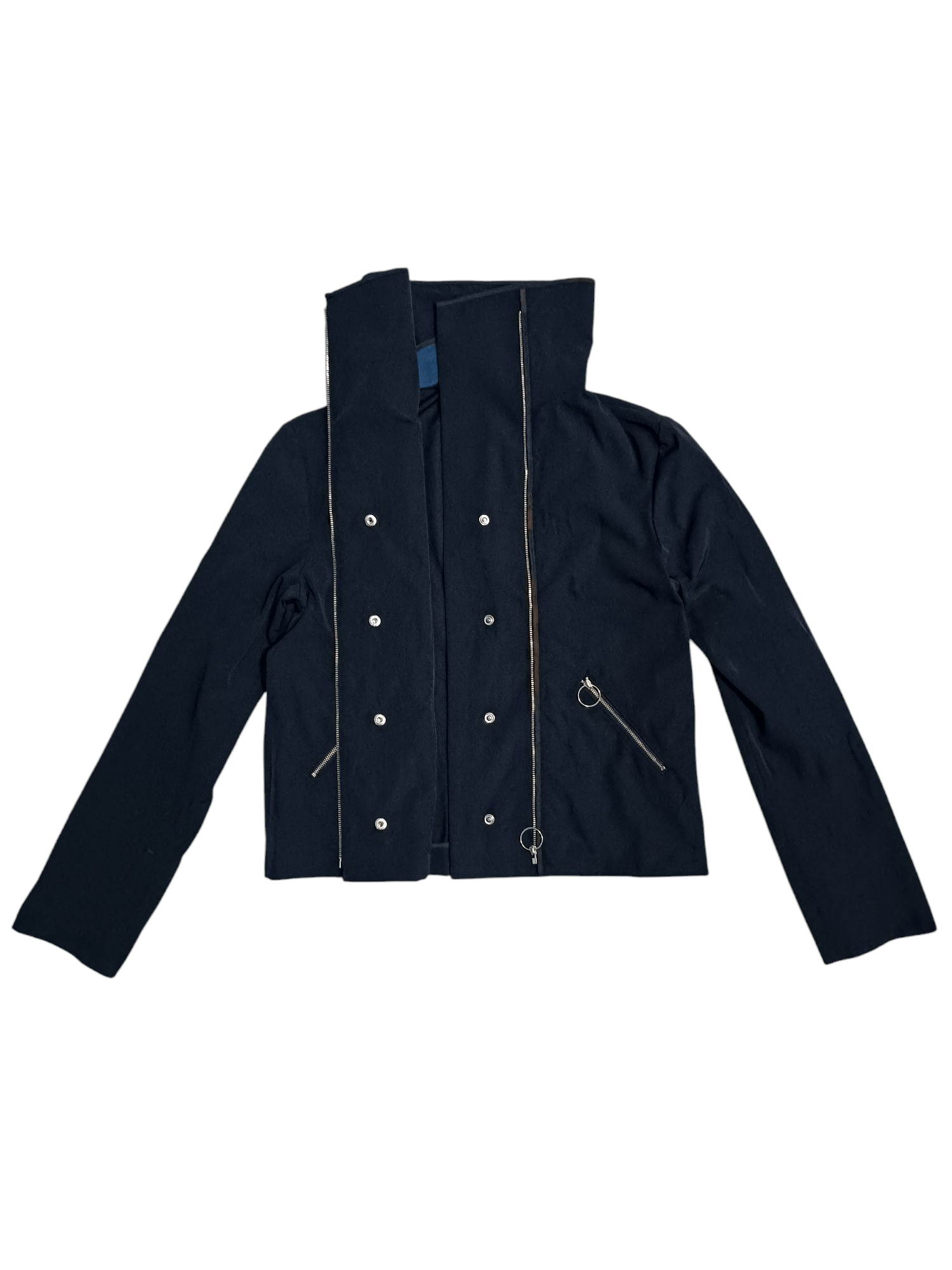Japanese Brand Planet Remix Co.JP Crop Zip Up Turtleneck Size S / US 4 / IT 40 - 2 Thumbnail