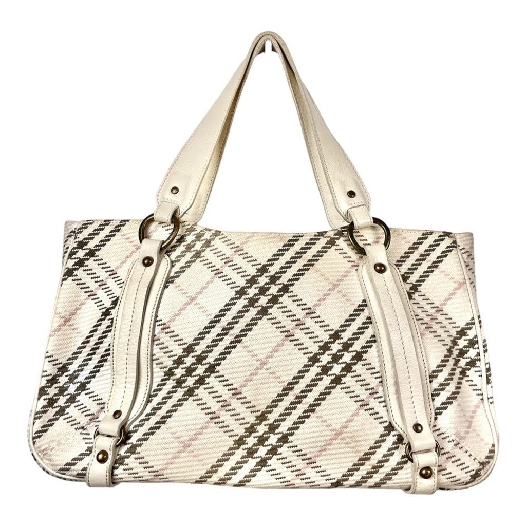 Burberry Burberry Blue Label Cream Plaid Satchel Shoulder Bag Size ONE SIZE - 3 Thumbnail