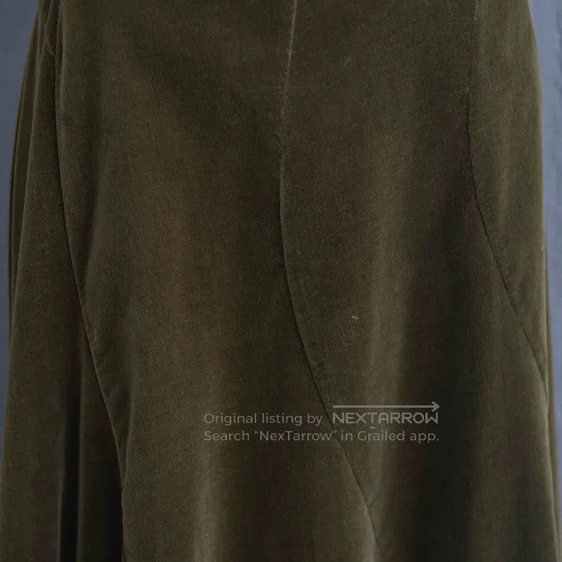 Comme des Garcons Comme Des Garcons Moss Green Velvet Skirt Size 23" - 6 Thumbnail