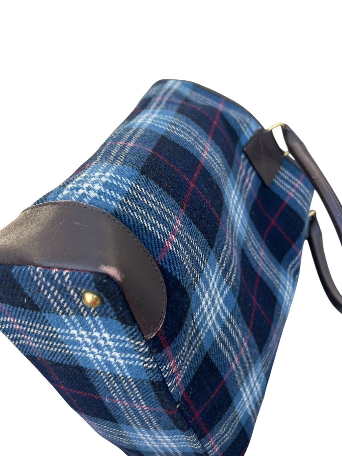Leather The Scotch House Leather Cotton Plaid Tote Bag Size ONE SIZE - 12 Thumbnail