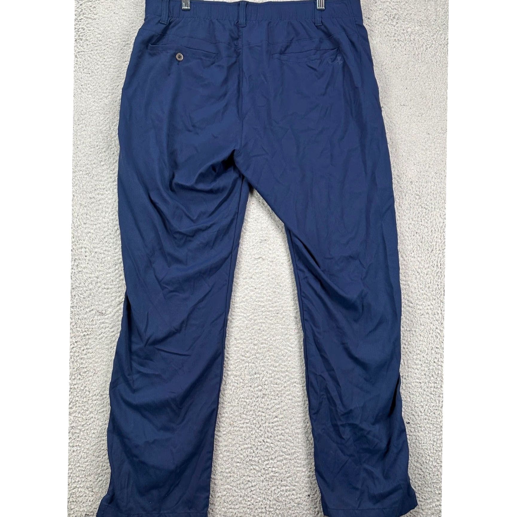 Under Armour Under Armour The Showdown Pants Golf Blue Flat Front Straight Leg Athletic Mens 38x32 URL Secure? Size US 38 / EU 54 - 2 Thumbnail