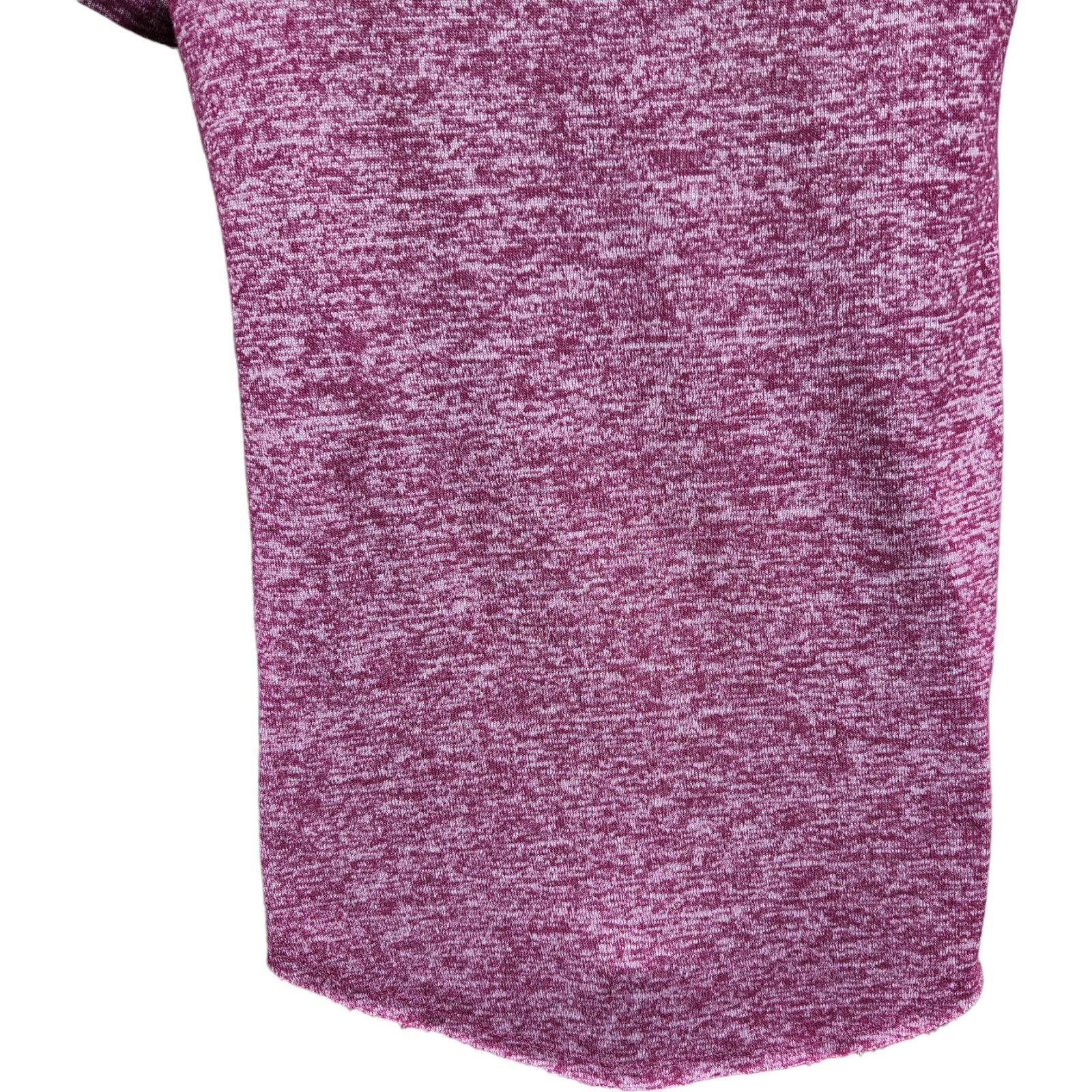 Hollister Hollister Women's Maroon Marbel V-Neck Short Sleeve Size XS Size XS / US 0-2 / IT 36-38 - 9 Thumbnail