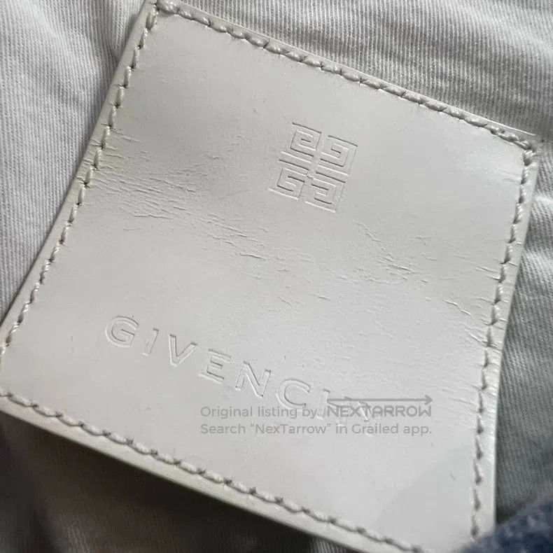 Givenchy Blue washed jacquard logo denim jacket