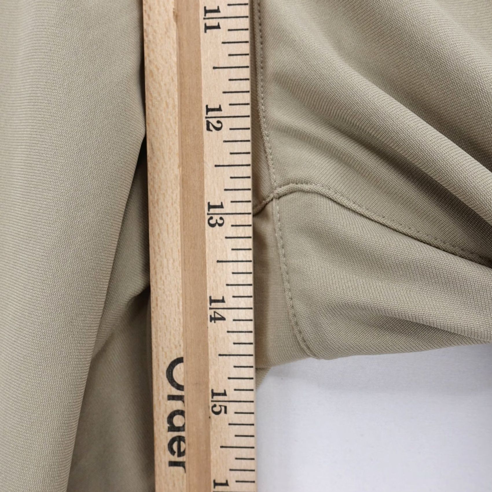 Vintage Birddogs Pants Mens 38x31.5 Khaki Tan Stretch Tapered Performance Zip Chino Regular 5-Pocket Size US 38 / EU 54 - 7 Thumbnail