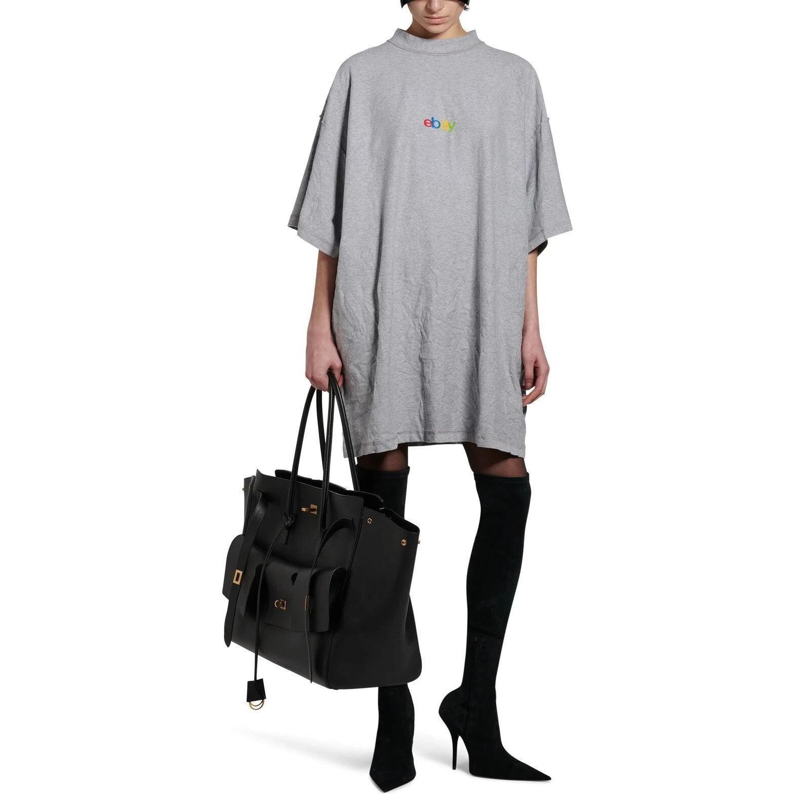 Balenciaga × eBay o1srvl11e0825 DUP / Ebay Inside-Out T-Shirt Oversized Grey Size US L / EU 52-54 / 3 - 3 Thumbnail
