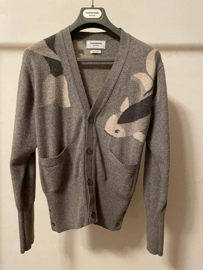 Thom Browne Thom Browne Limited Koi Cashmere Cardigan- dmc Size US M / EU 48-50 / 2 - 1 Thumbnail