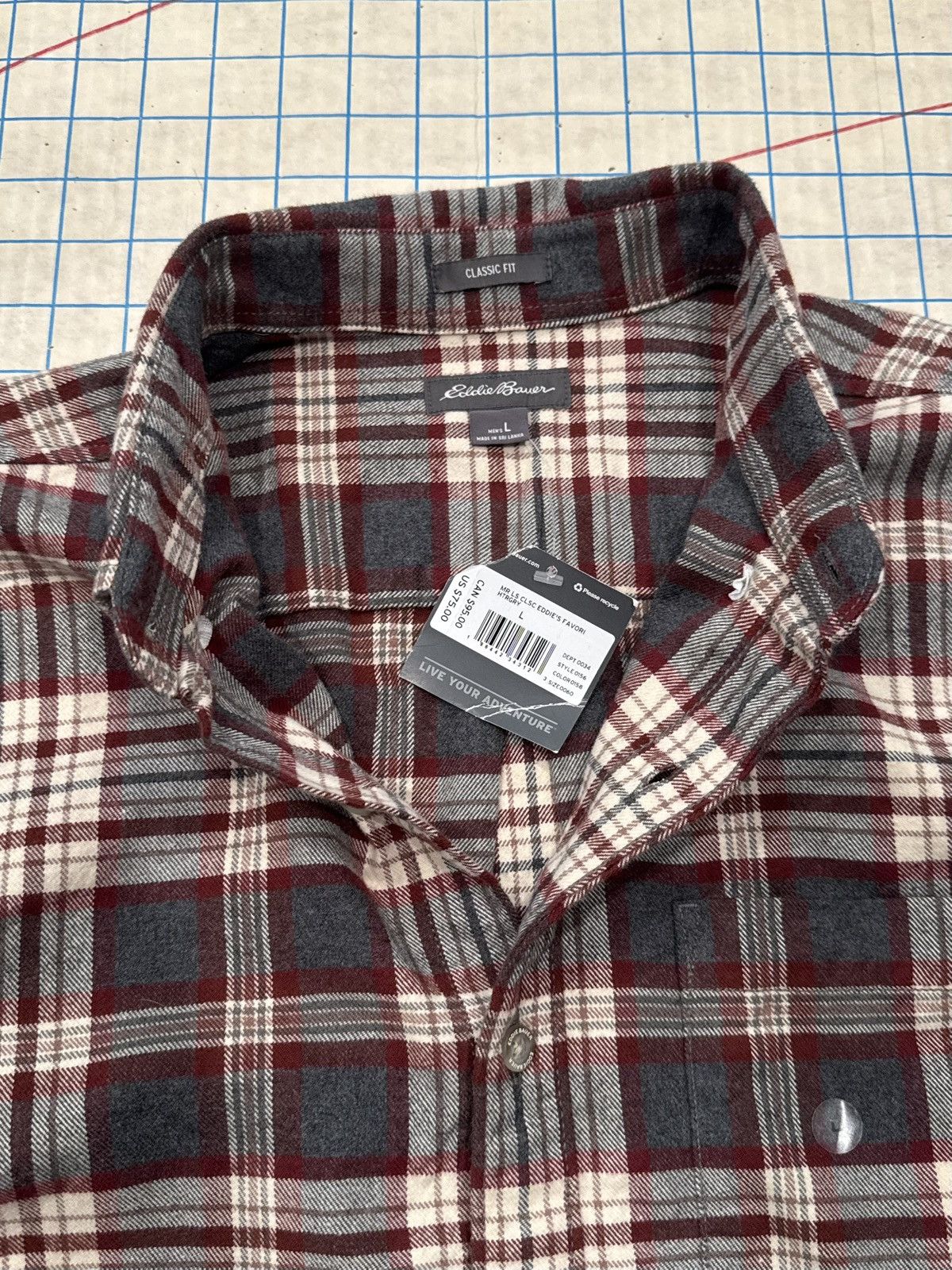 Eddie Bauer NWT Eddie Bauer Classic Fit Flannel Button Up Mens Large Size US L / EU 52-54 / 3 - 7 Thumbnail