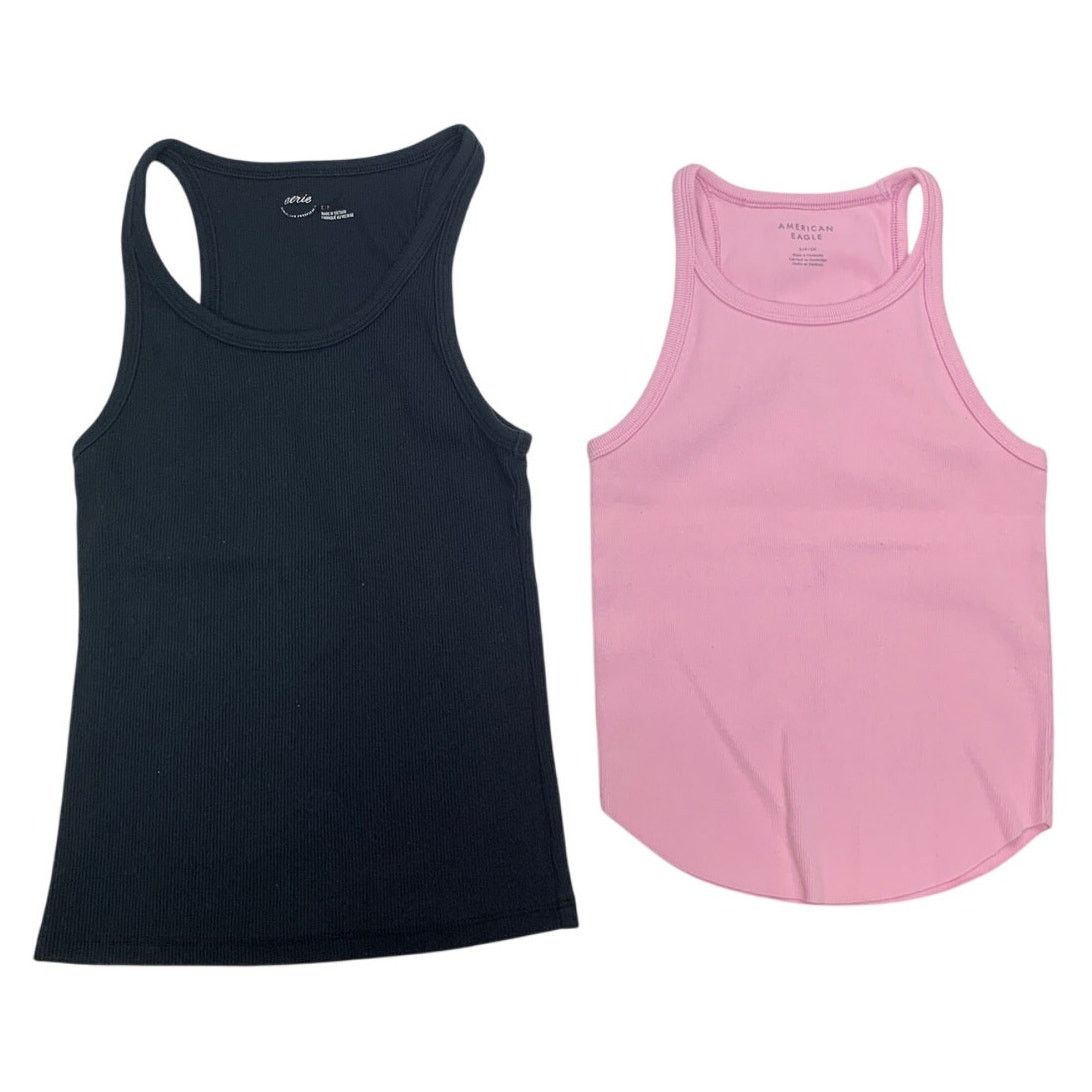 American Eagle Outfitters 2 New American Eagle Womens Small Ribbed Tank Tops Size S / US 4 / IT 40 - 1 Thumbnail