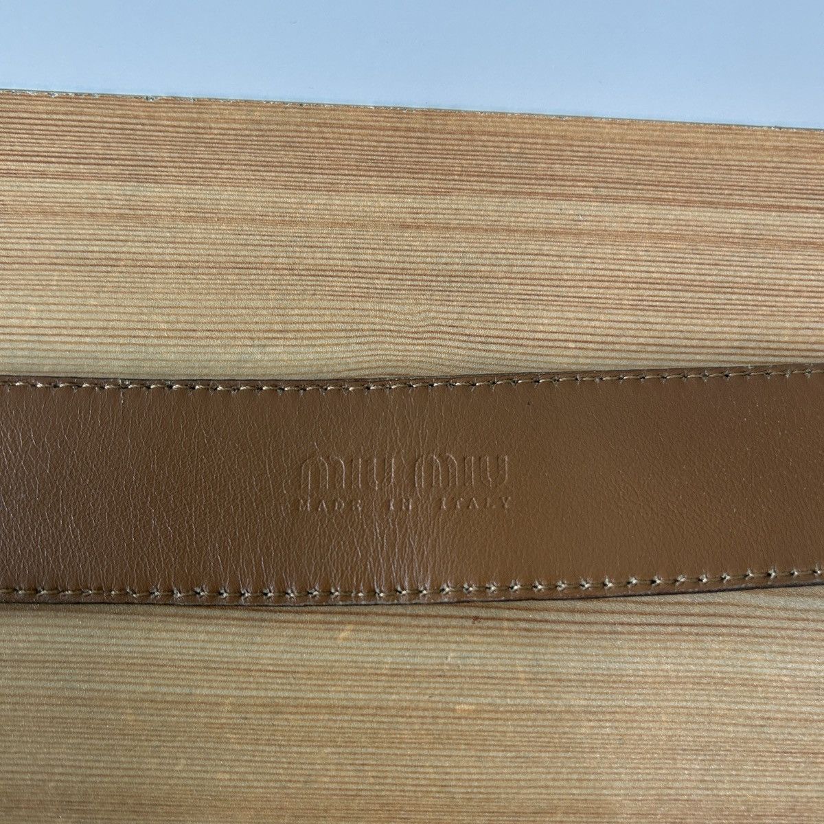 Miu Miu Miu Miu Cowhide Leather Belt Size ONE SIZE - 14 Thumbnail