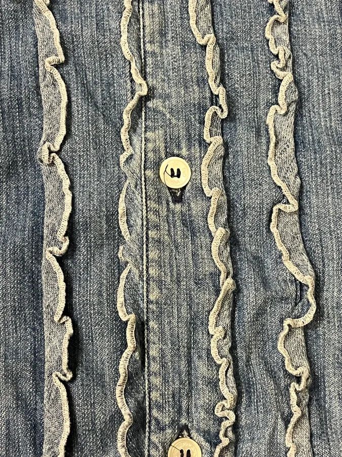Dolce & Gabbana 2000s Dolce & Gabbana Lines Blue Denim Shirt Size US M / EU 48-50 / 2 - 8 Thumbnail