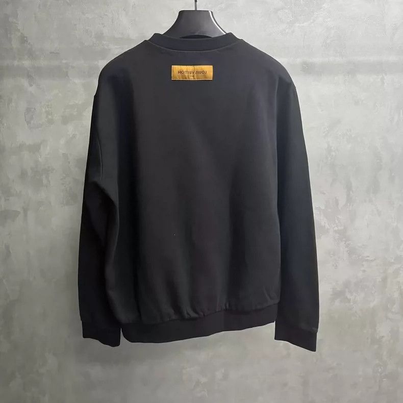 Louis Vuitton Black Logo Sweatshirt with Studs-2506