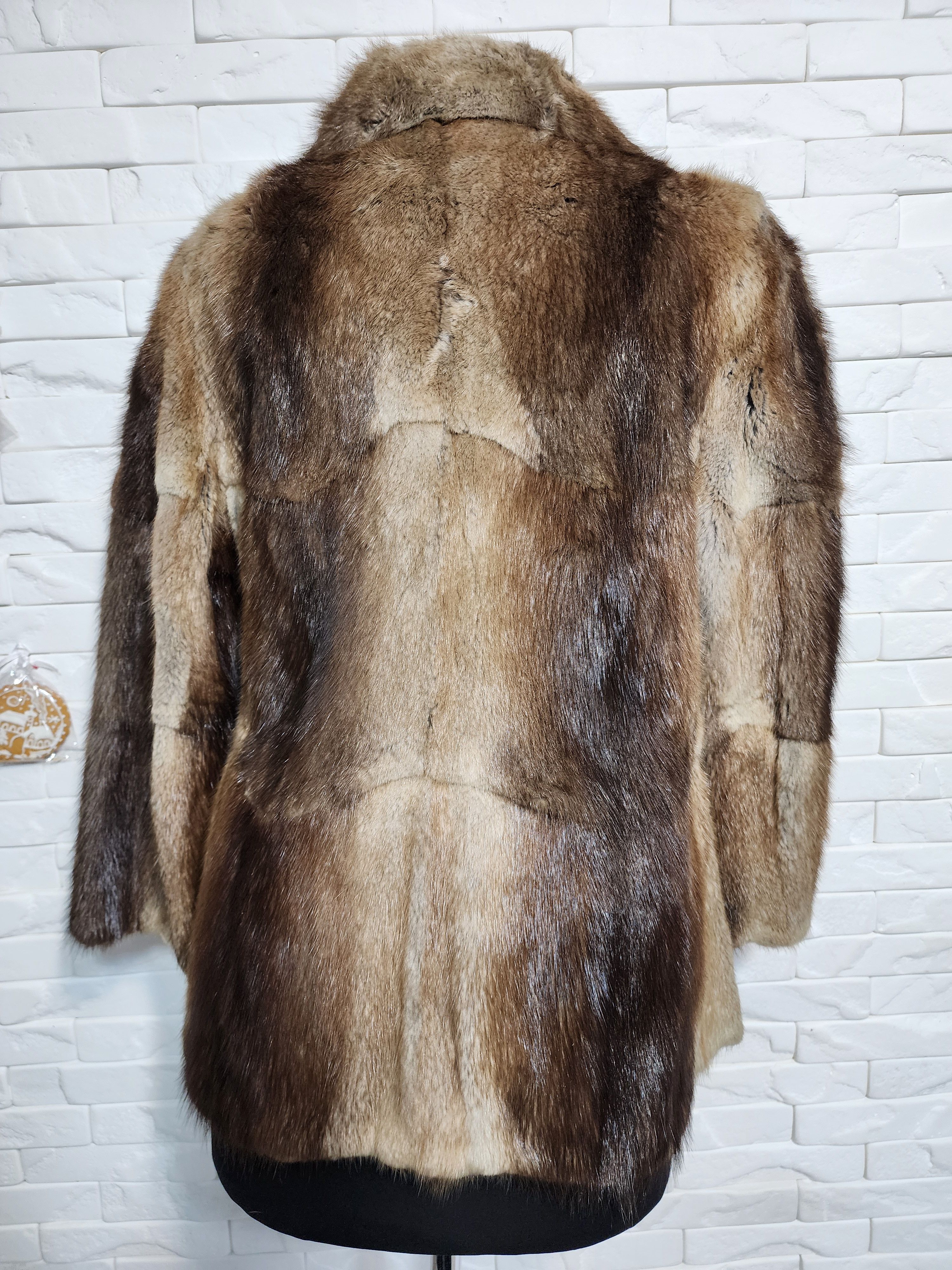 Furla Warm Brown Women's Fur Coat.Size L. Size L / US 10 / IT 46 - 4 Thumbnail