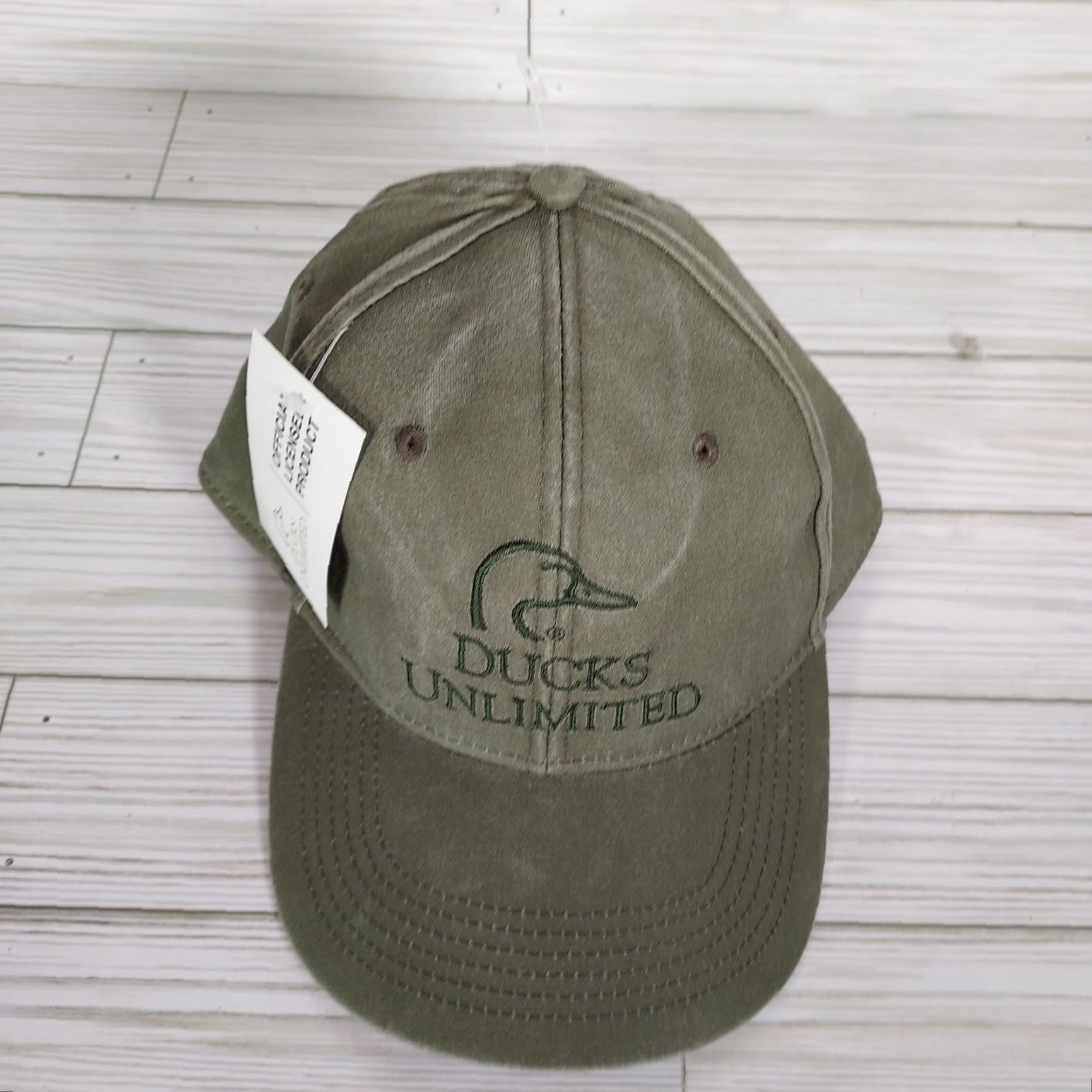 Vintage Ducks Unlimited Hat Cap Green Strap Back Hunting Conservation Benton County Men Adjustable Baseball Cap Size ONE SIZE - 2 Thumbnail