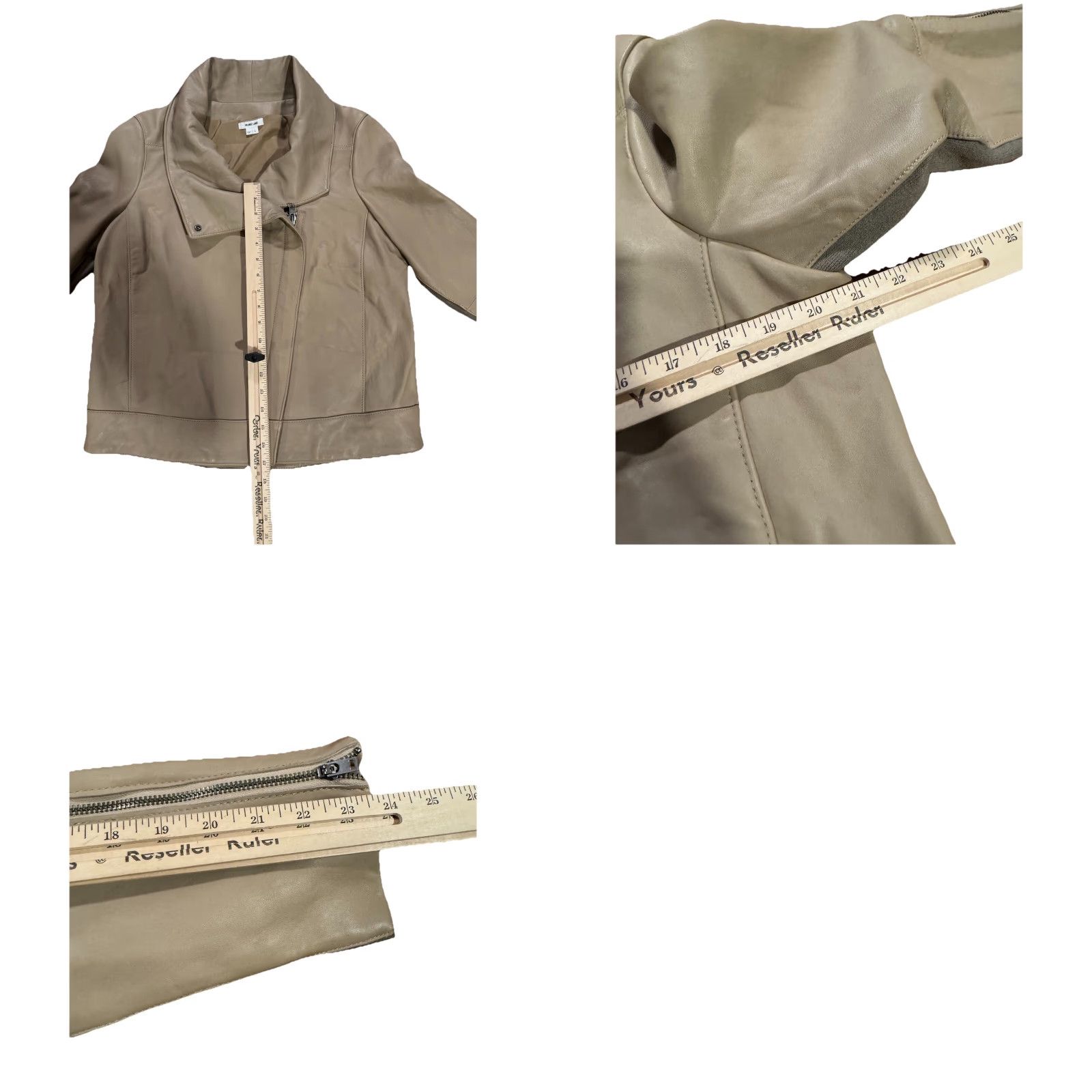 Helmut Lang VINTAGE HELMUT LANG Lamb Leather Biker Jacket Size LARGE Tan Size L / US 10 / IT 46 - 11 Thumbnail