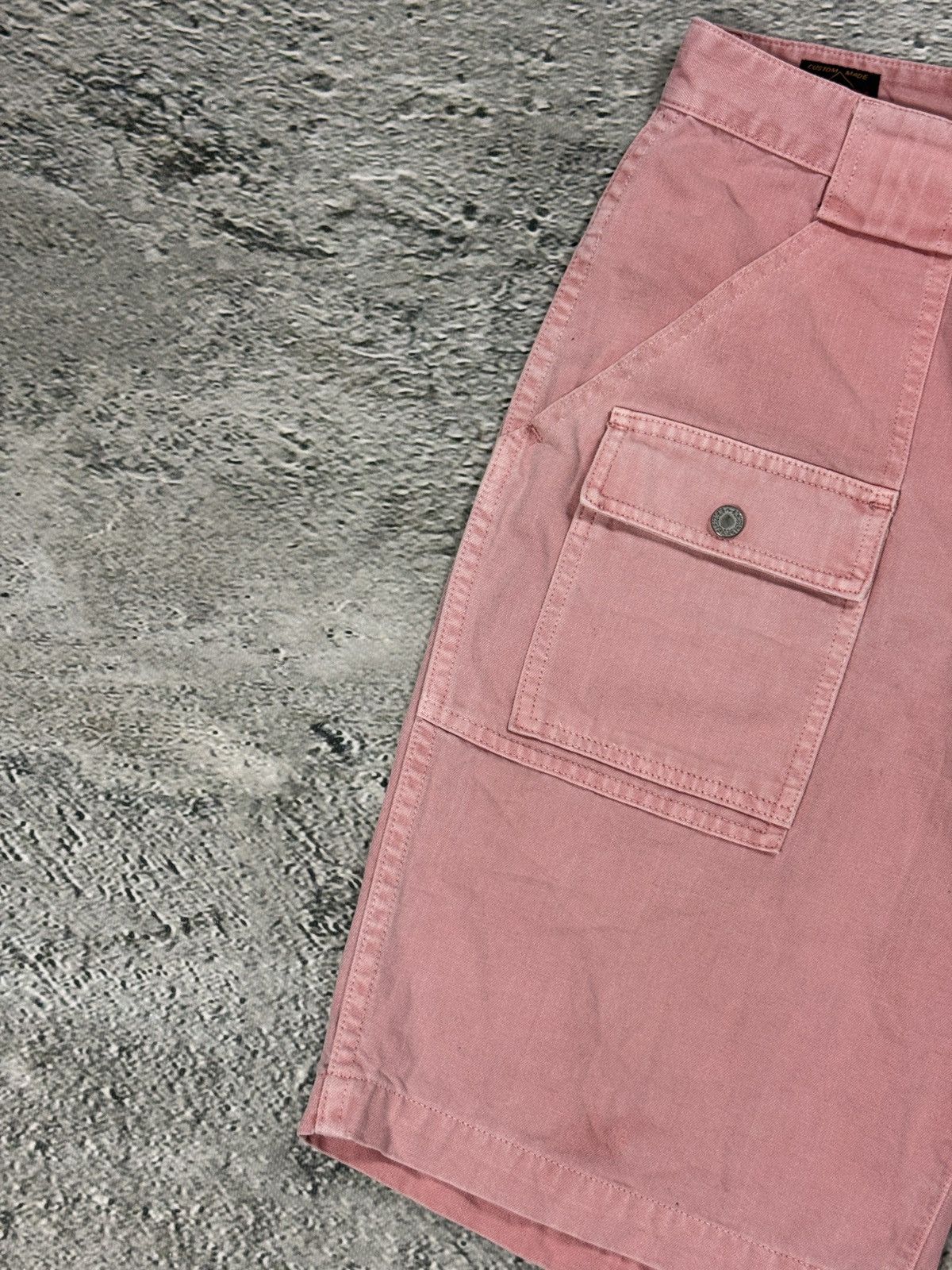 Evisu Evisu jorts pink Y2K shorts denim white seagulls cargo Size US 34 / EU 50 - 6 Thumbnail