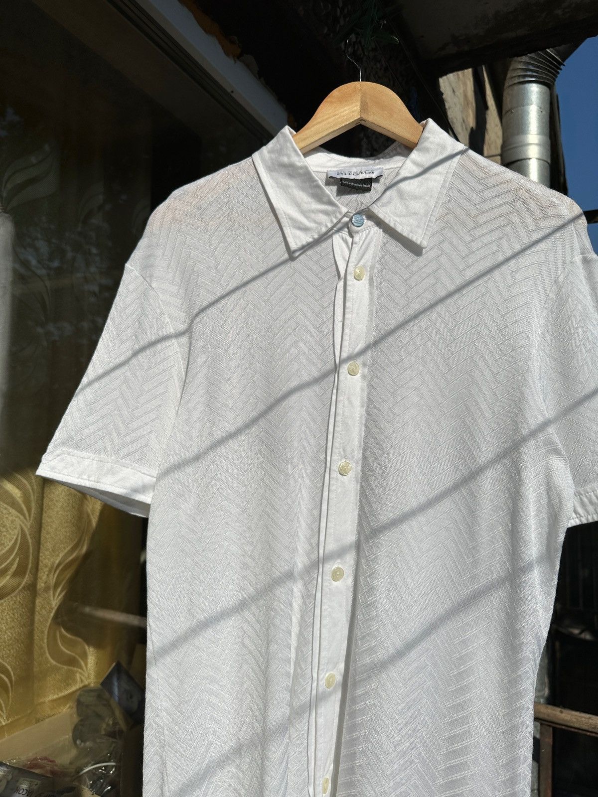 Versace Versace Collection Knit Button Up Short Sleeve Shirt Size US XL / EU 56 / 4 - 2 Thumbnail