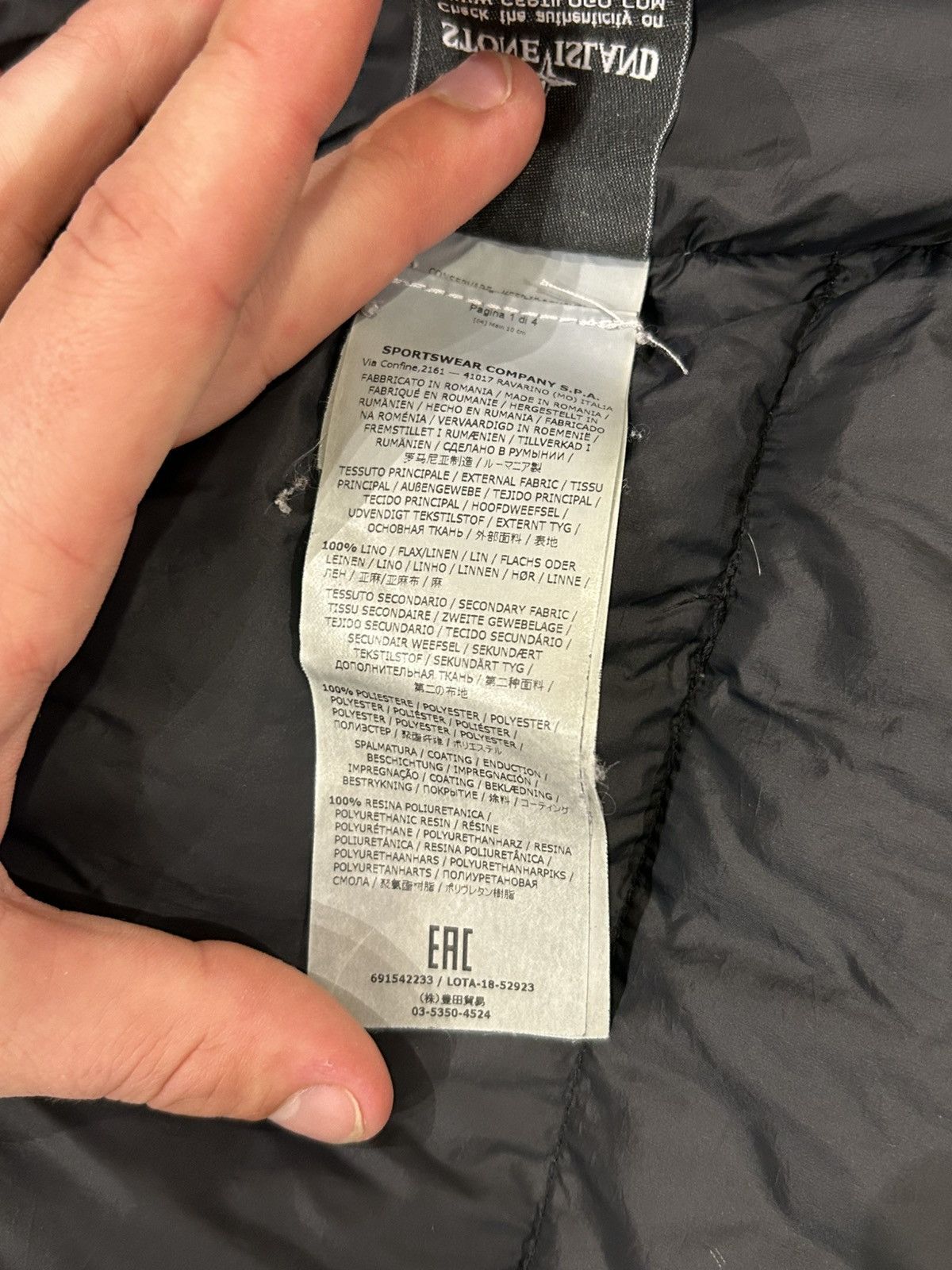 Stone Island Stone Island Lino Resinato Down TC Jacket Size US M / EU 48-50 / 2 - 11 Thumbnail