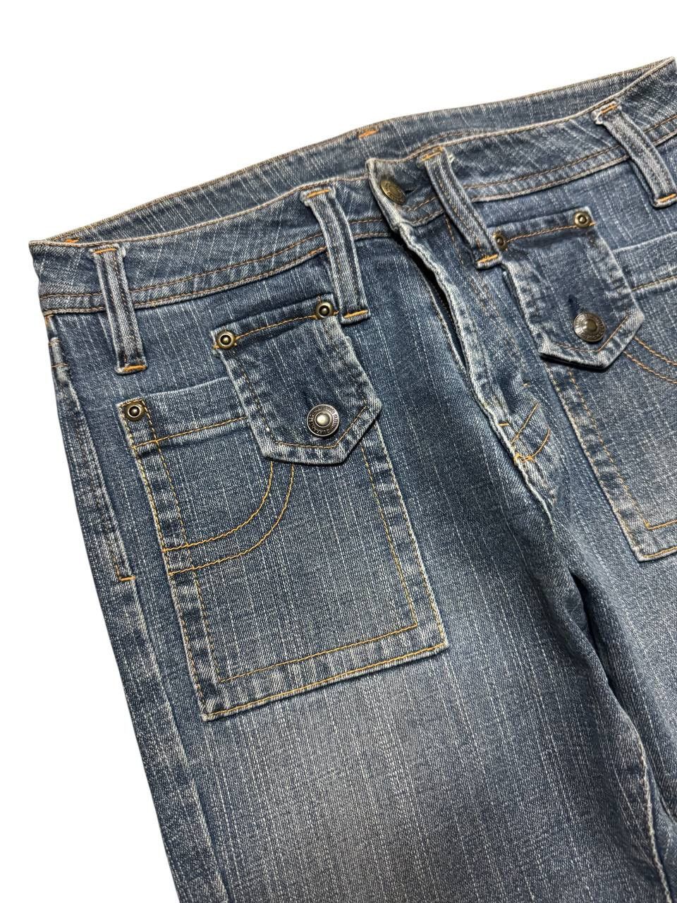 Japanese Brand 💥Flare💥Vtg Gu Rare Bushpants Pocket Mudwash Kapital Style Size US 28 / EU 44 - 4 Thumbnail