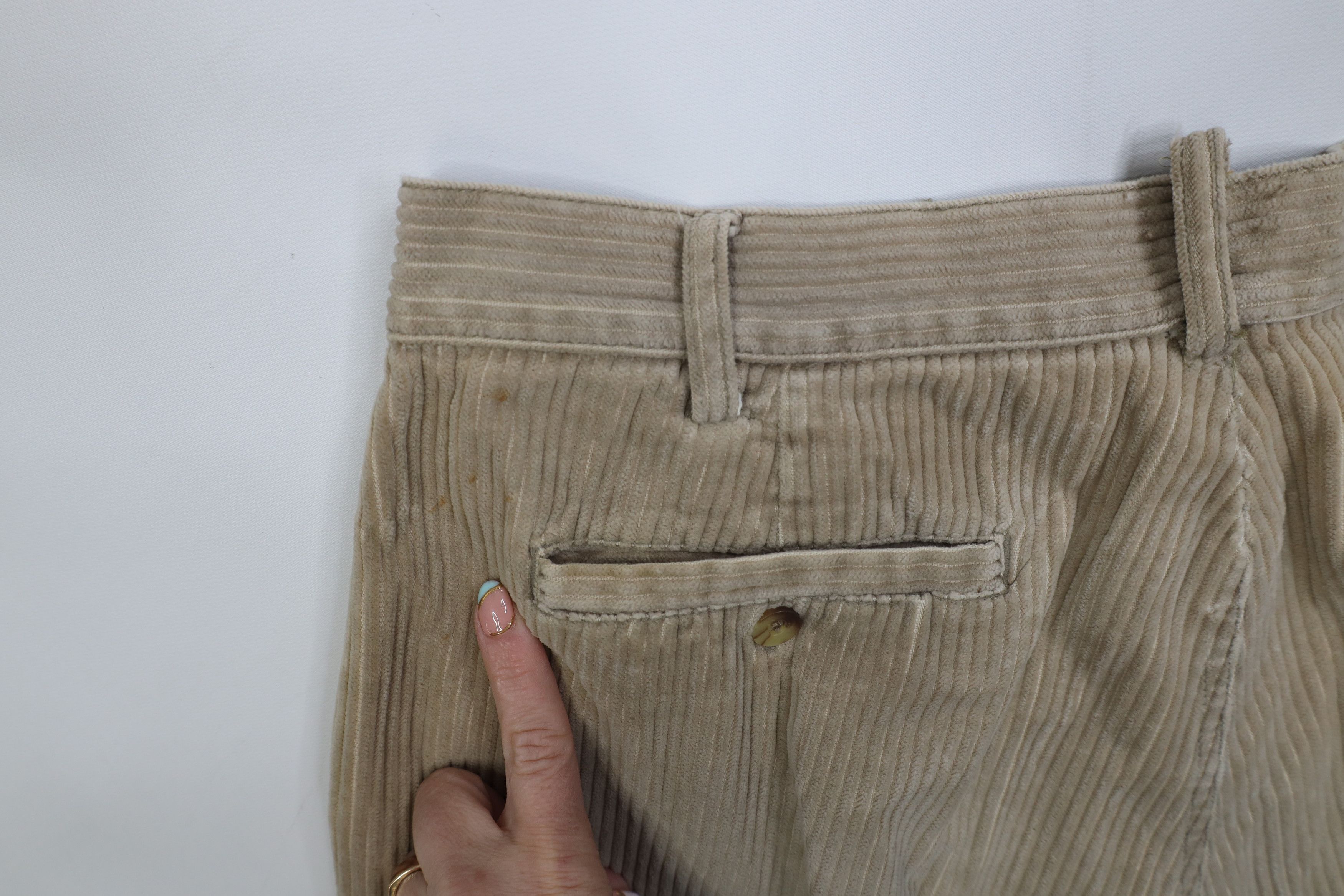 Vintage Vintage 90s Streetwear Relaxed Fit Corduroy Pants Khaki Size US 36 / EU 52 - 12 Thumbnail
