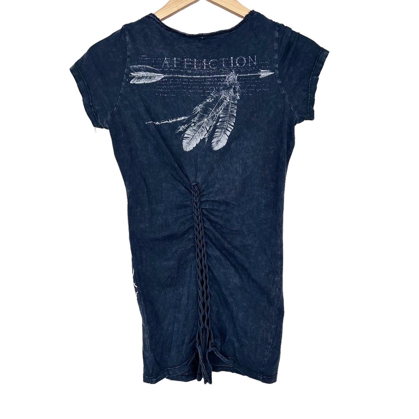 Affliction Affliction Gray Distressed Short Sleeve T Shirt Sz M Size M / US 6-8 / IT 42-44 - 4 Thumbnail