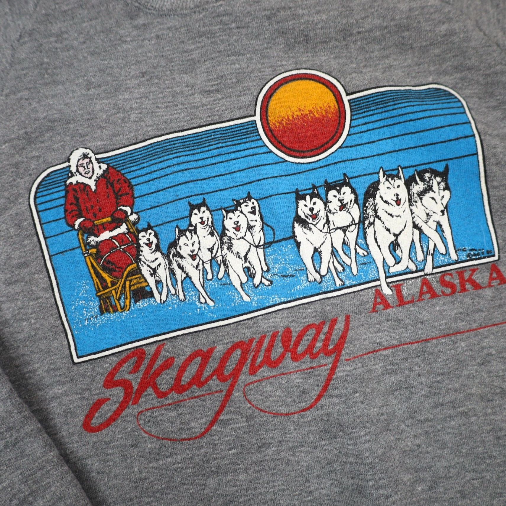 Vintage VINTAGE Skagway Alaska Sled Dog Mens XL Graphic Sweatshirt Gray Size US XL / EU 56 / 4 - 3 Thumbnail