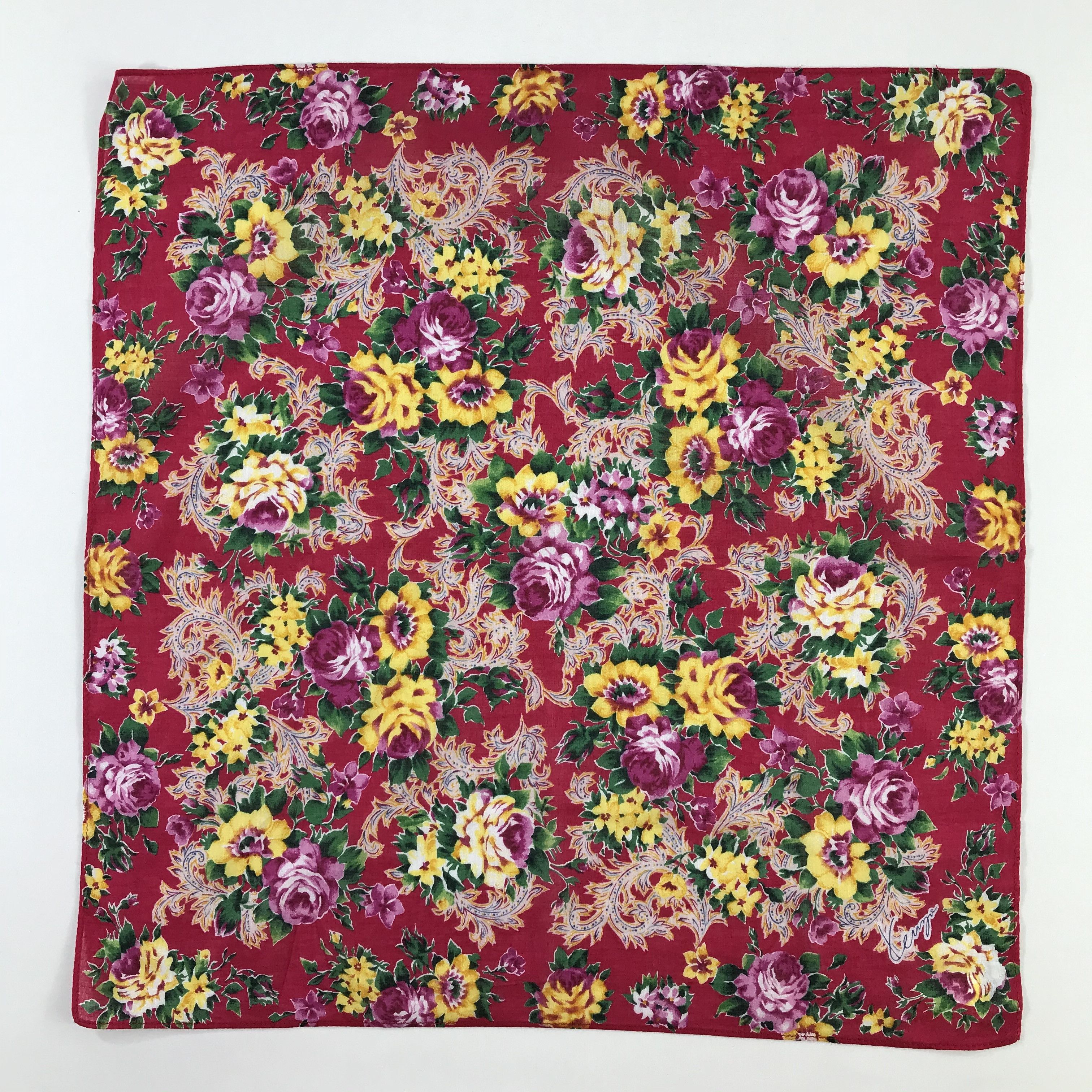 Kenzo × Vintage Kenzo Bandana / Handkerchief / Neckerchief - S811 Size ONE SIZE - 1 Thumbnail