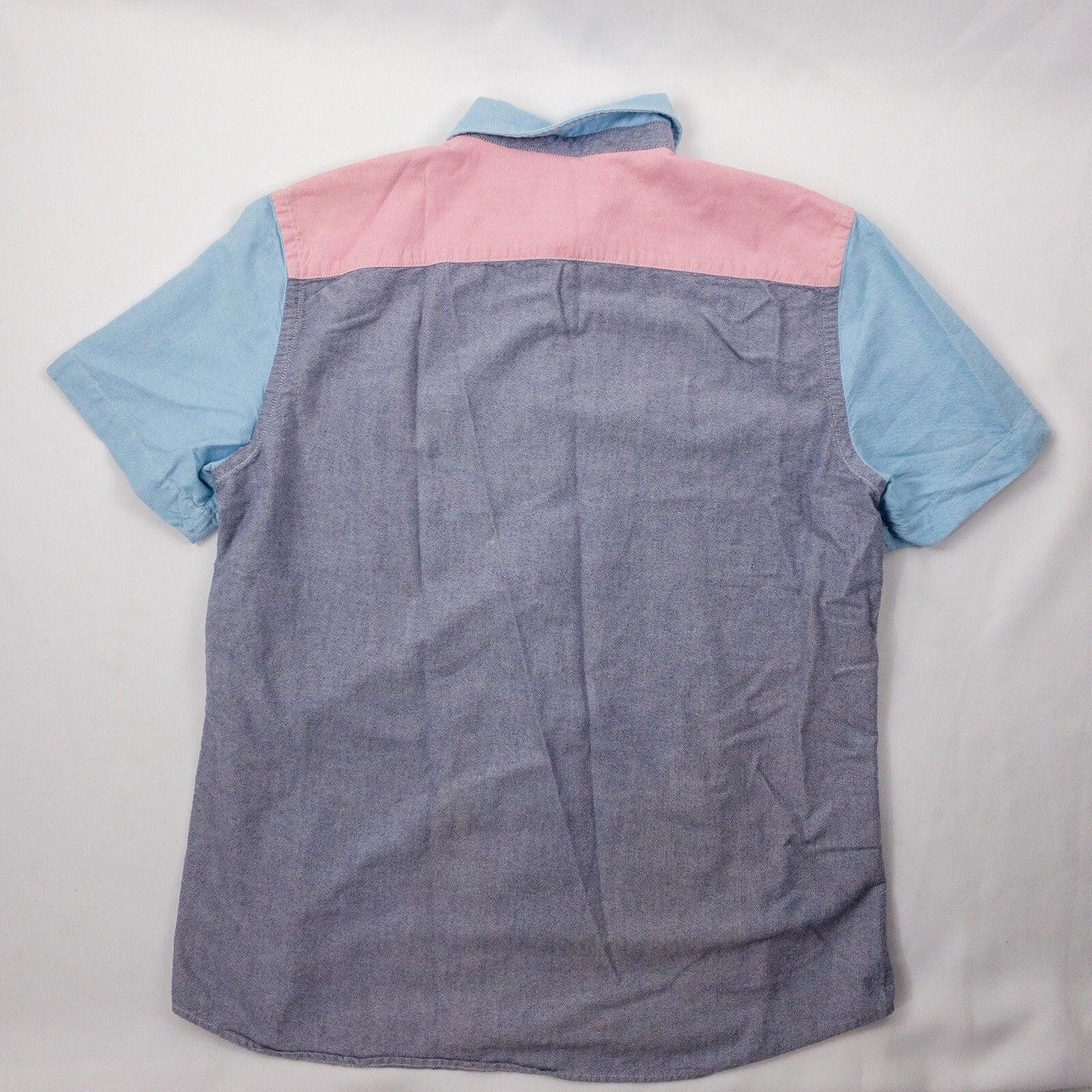 American Eagle Outfitters American Eagle Slim Colorblock Pink Blue Shirt Mens Medium Size US M / EU 48-50 / 2 - 10 Thumbnail