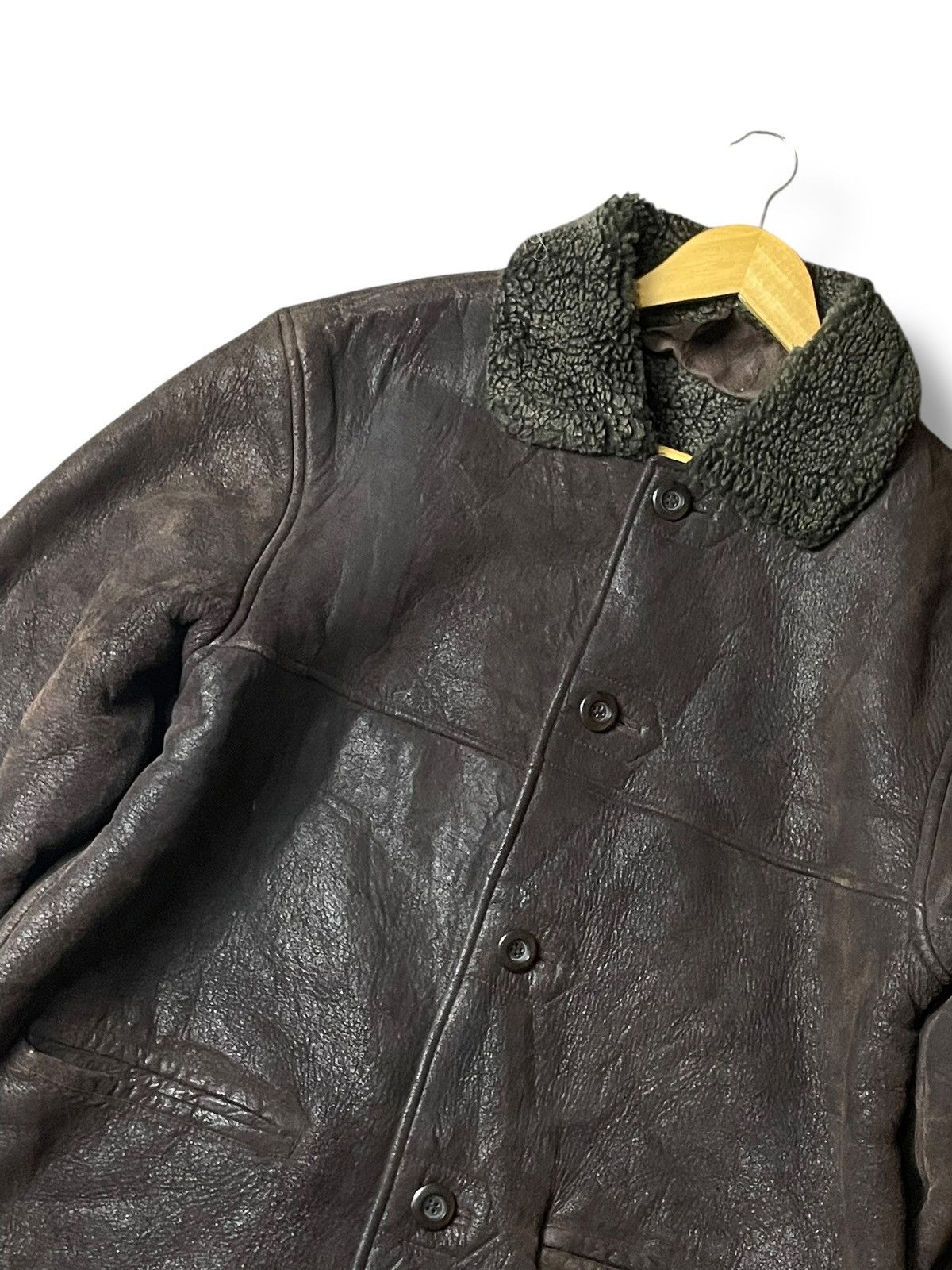 Japanese Brand × Vintage LONLO Brand Double Pocket Shearling Leather Coat (112) Size US L / EU 52-54 / 3 - 2 Thumbnail