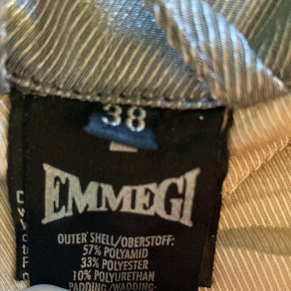 Emmett EMMEGI Womens Size 38 Silver Ski Jacket Belted Zip & Snap Fr Size M / US 6-8 / IT 42-44 - 4 Thumbnail