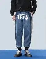 Japanese Brand × Jean 20AW Indigo Union Japan Navy Denim Patchwork USA Pants Size US 32 / EU 48 - 3 Thumbnail